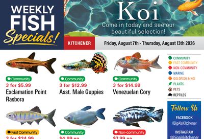 Big Al's (Kitchener) Weekly Specials August 7 to 13