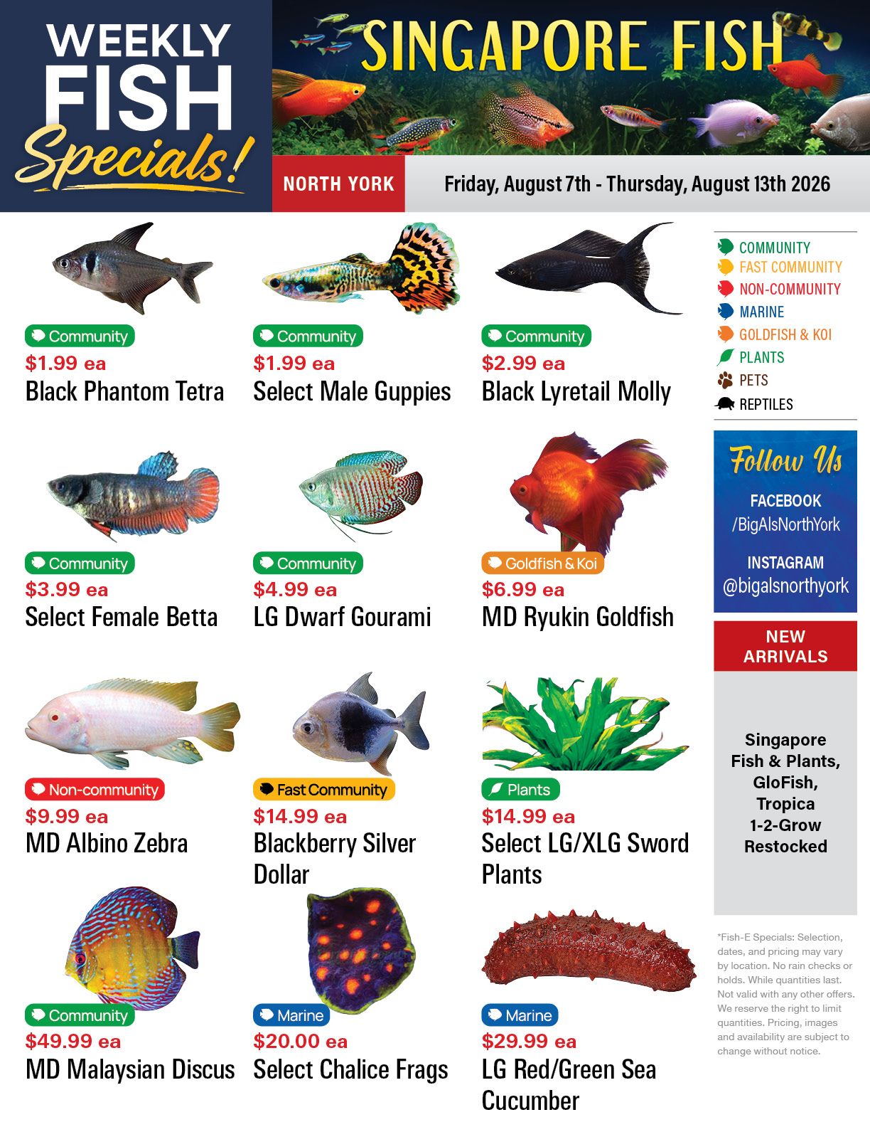 Big Al's (North York) Weekly Specials August 7 to 13