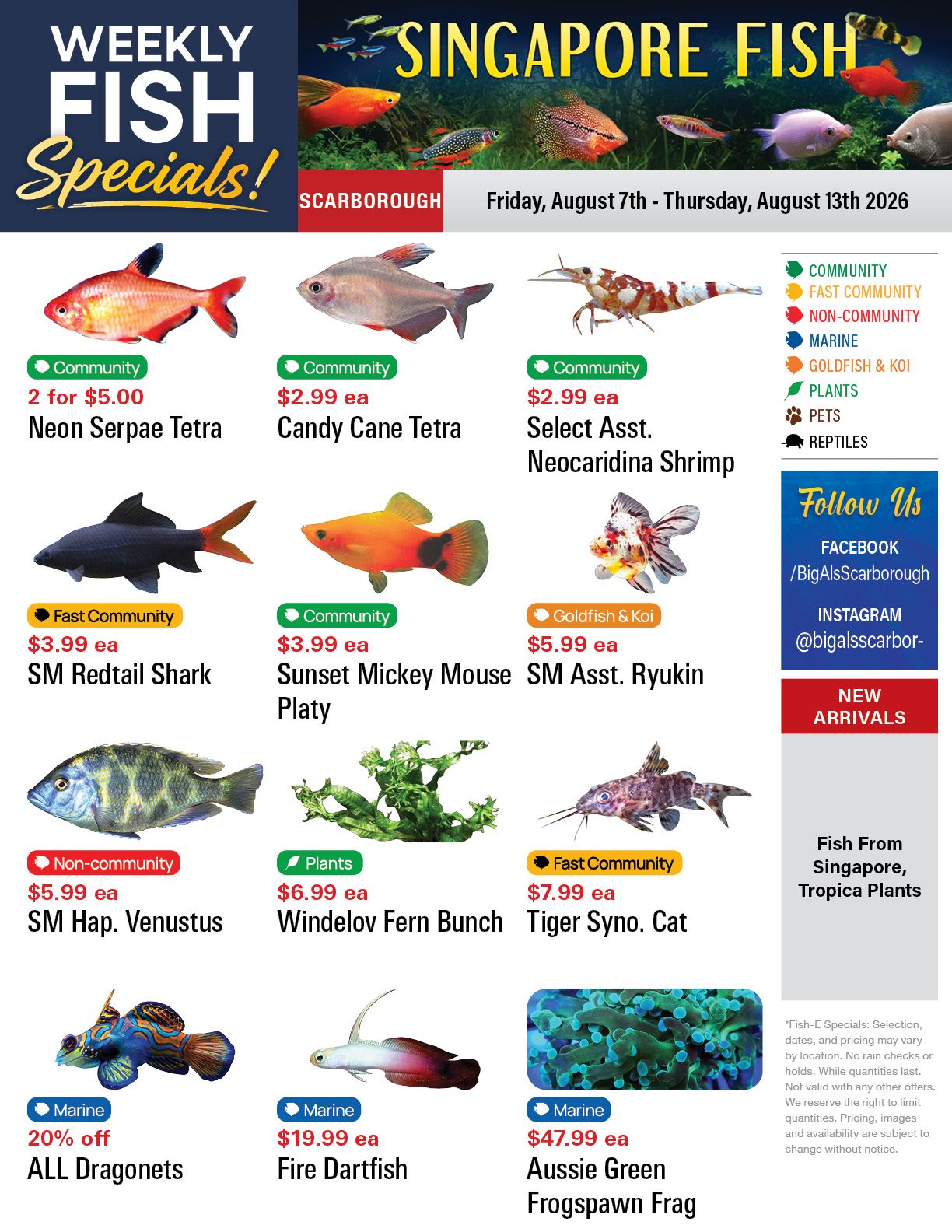 Big Al's (Scarborough) Weekly Specials August 7 to 13