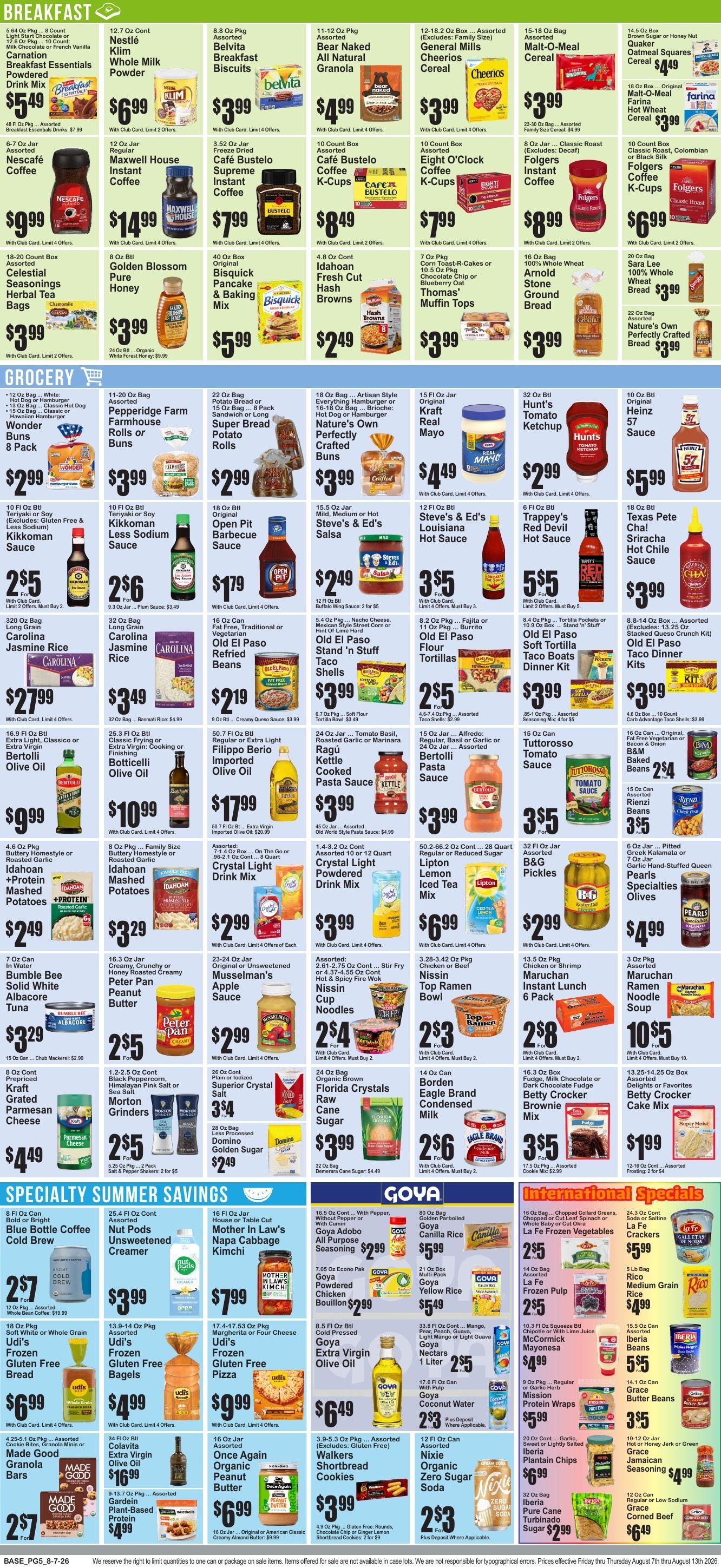 Market Fresh Supermarkets (Staten Island, NY) Weekly Ad August 7 - 13, 2026