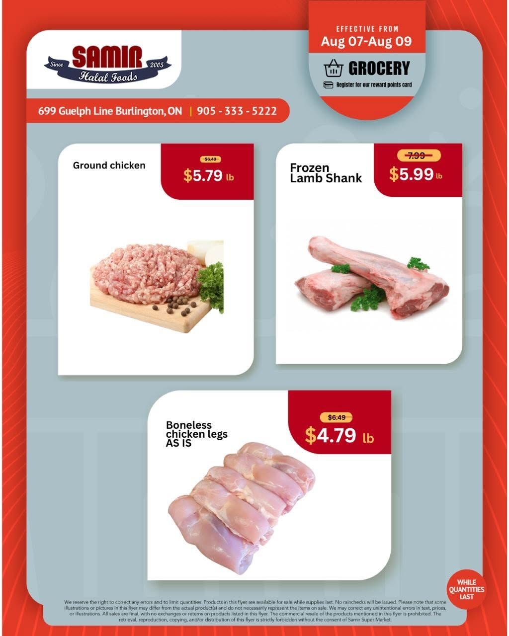 Samir Supermarket (Burlington) Flyer August 7 to 9