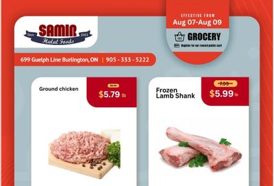 Samir Supermarket (Burlington) Flyer August 7 to 9
