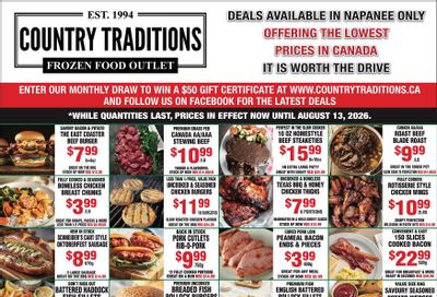 Country Traditions Flyer August 6 to 13