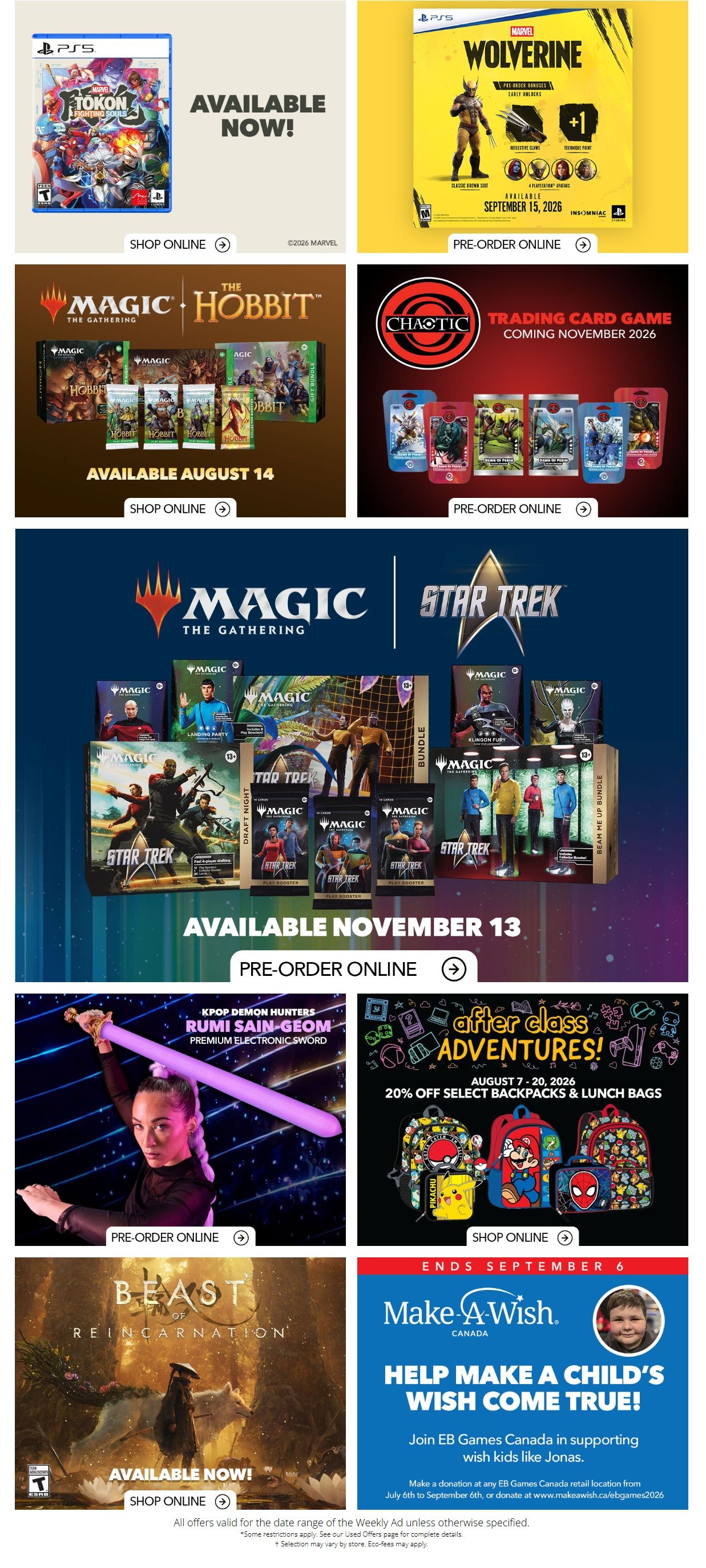 EB Games Flyer August 6 to 12