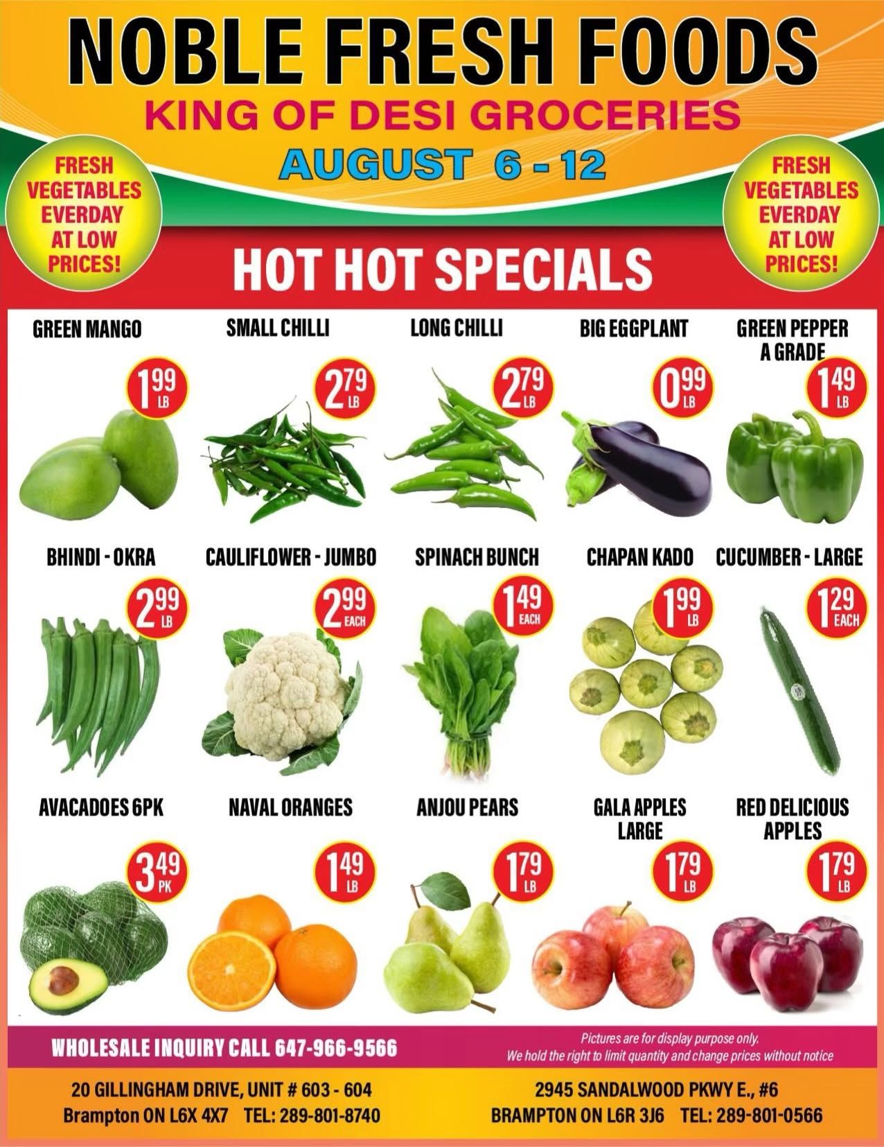 Noble Fresh Foods Flyer August 6 to 12