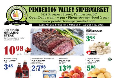 Pemberton Valley Supermarket Flyer August 9 to 15
