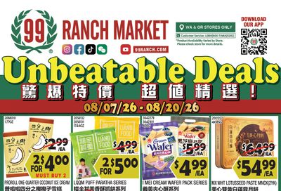 99 Ranch Market (Beaverton and other locations, OR) Weekly Ad August 7 - 13, 2026