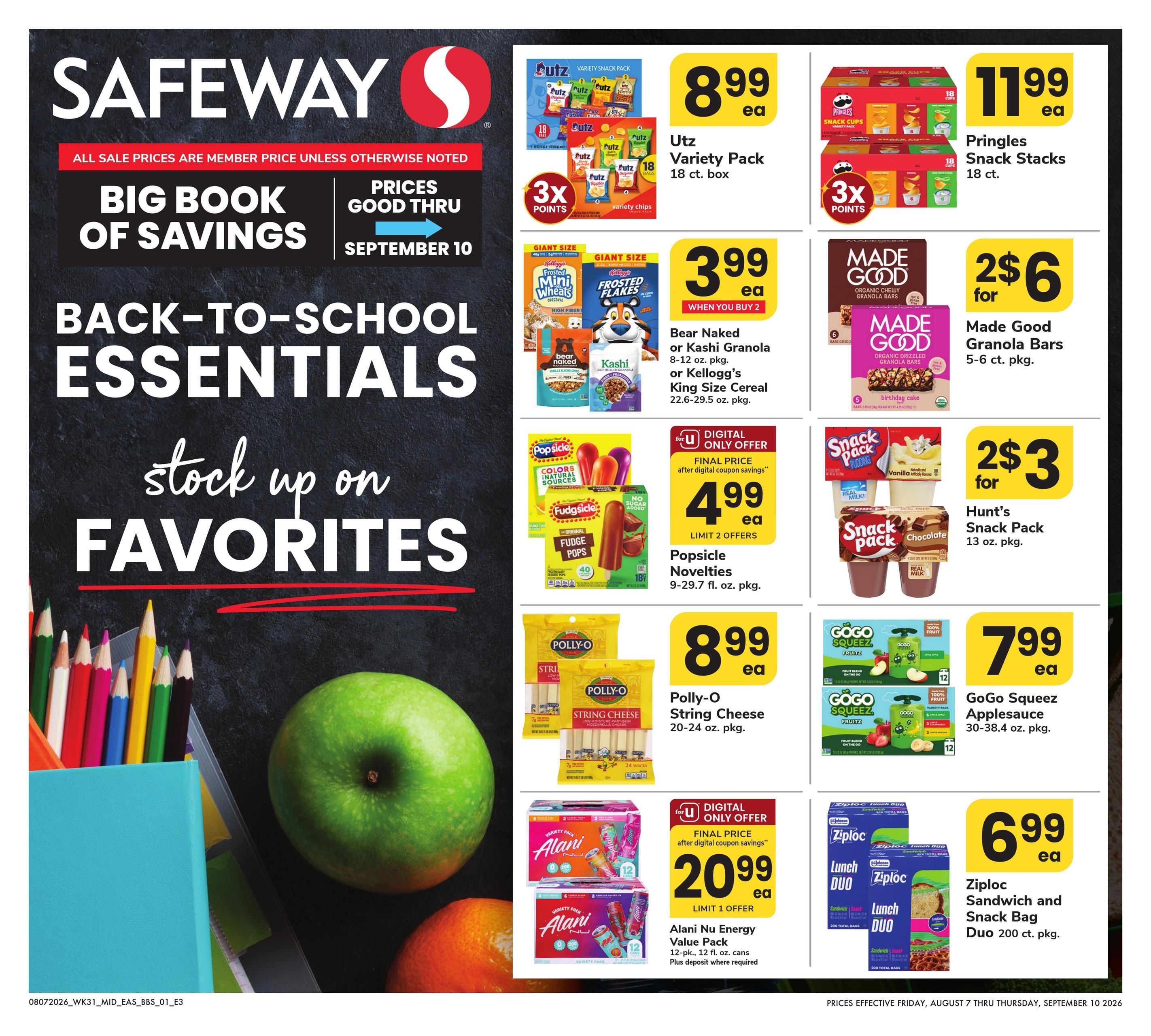 Safeway (DE, MD, NJ) Big Book of Savings Weekly Ad August 7 - September 10, 2026