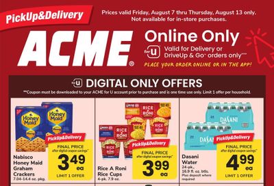 Acme Markets (Salisbury Area, MD) Bonus Online Savings Weekly Ad August 7 - 13, 2026