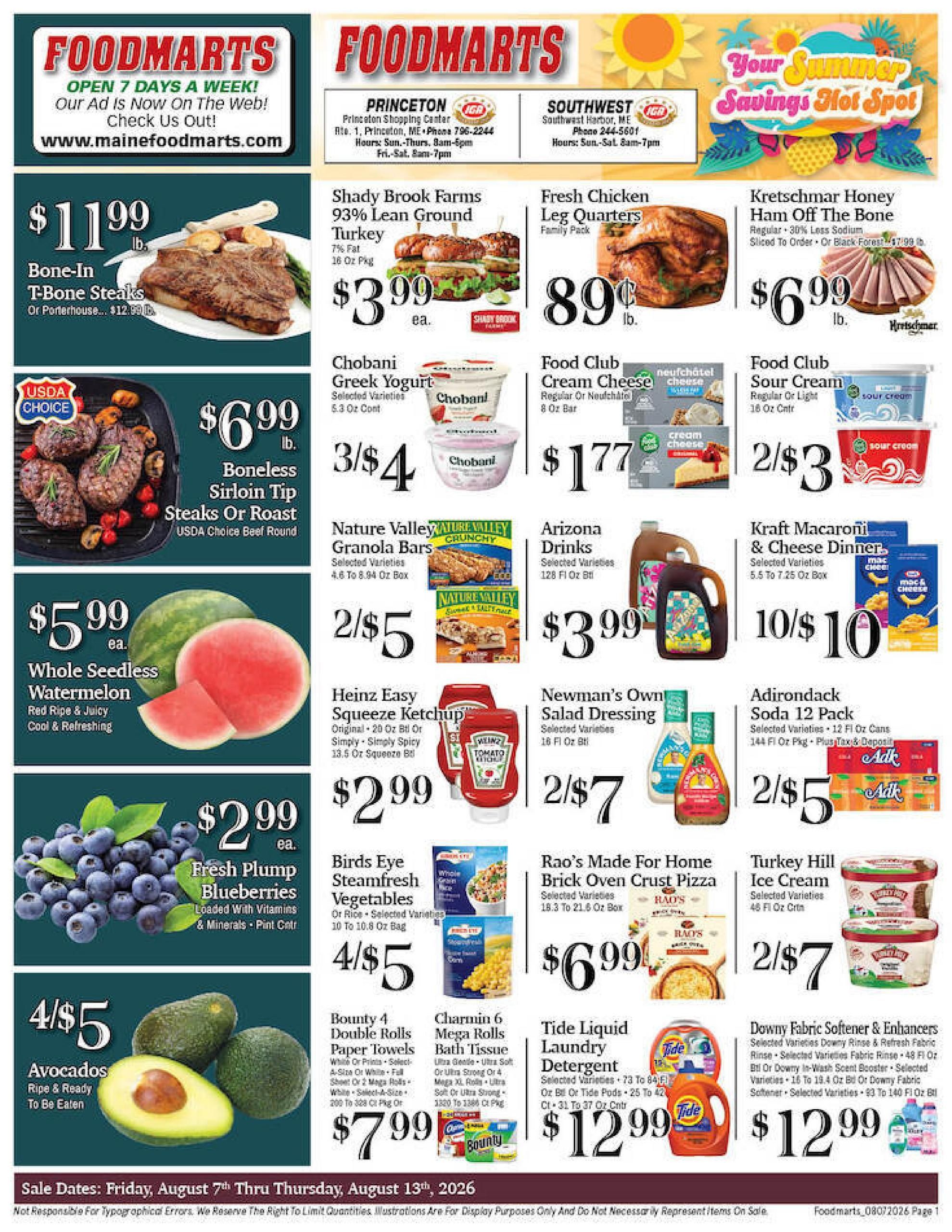 Maine Foodmarts Weekly Ad August 7 - 13, 2026