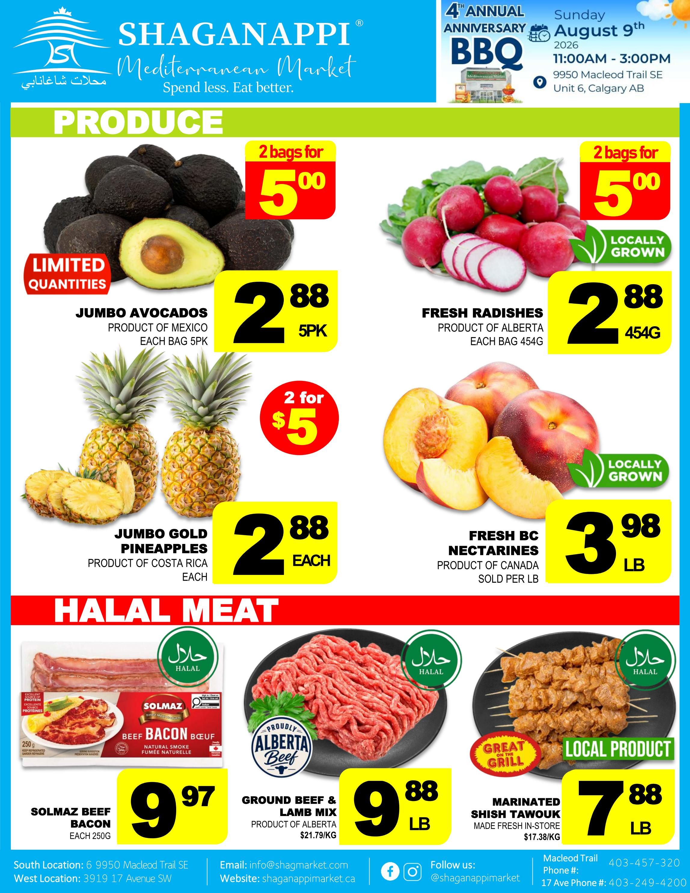 Shaganappi Mediterranean Market Flyer August 6 to 12