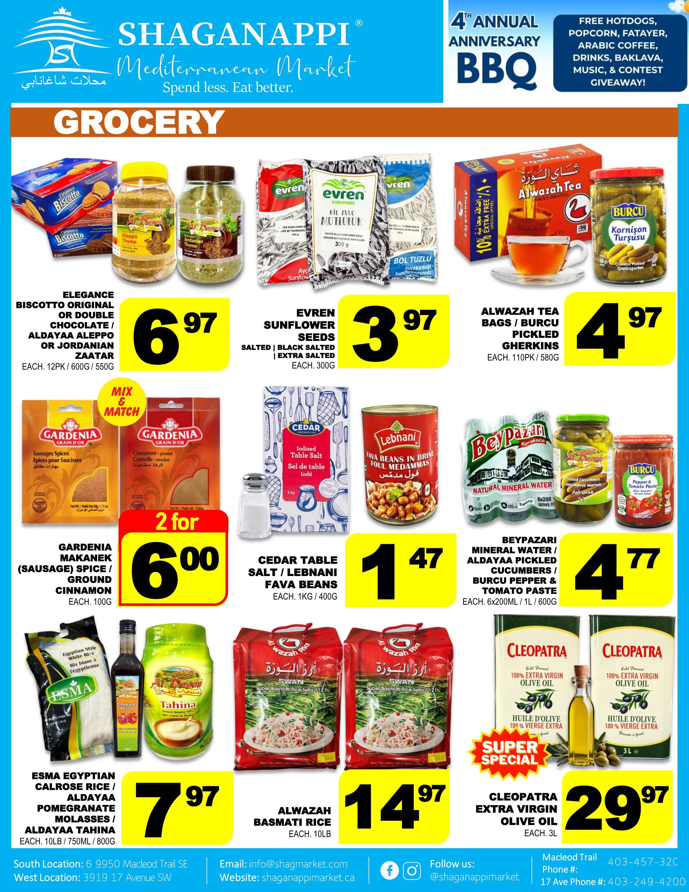 Shaganappi Mediterranean Market Flyer August 6 to 12