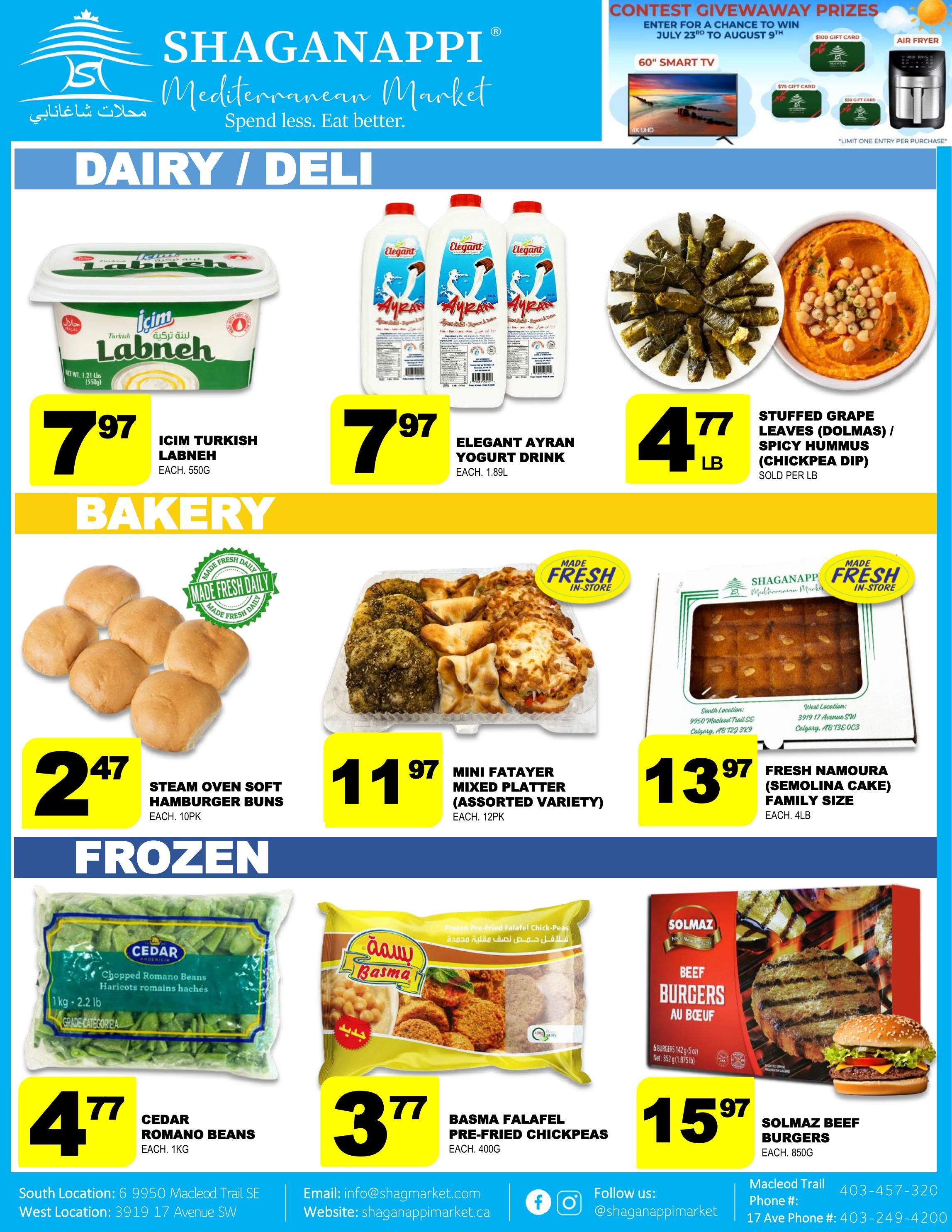 Shaganappi Mediterranean Market Flyer August 6 to 12