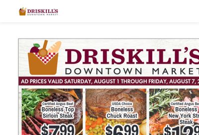 Driskill's Foods Weekly Ad August 9 - 15, 2026