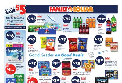 Family Dollar (IN, MI) Weekly Ad August 9 - 15, 2026