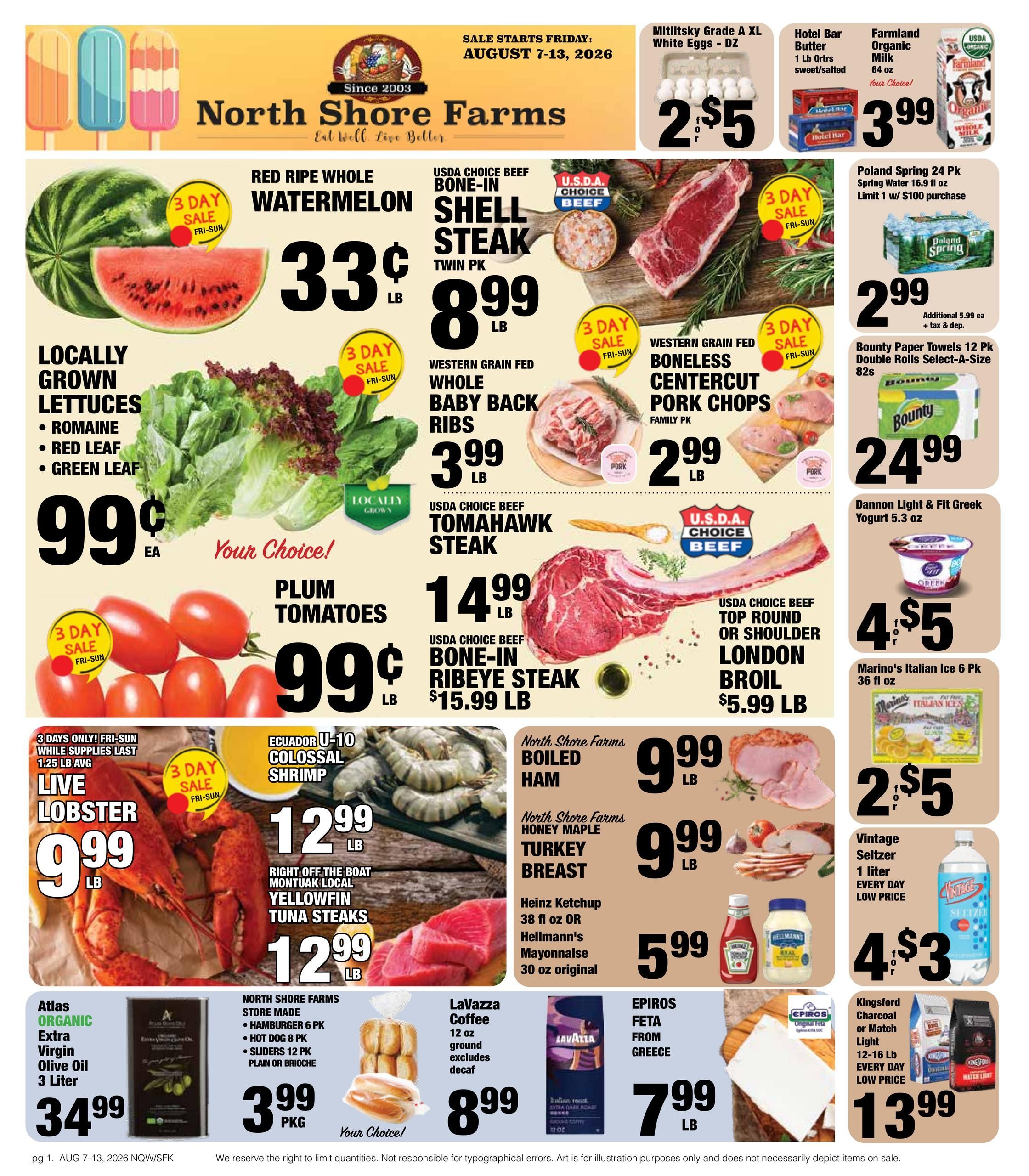 North Shore Farms Weekly Ad August 7 - 13, 2026