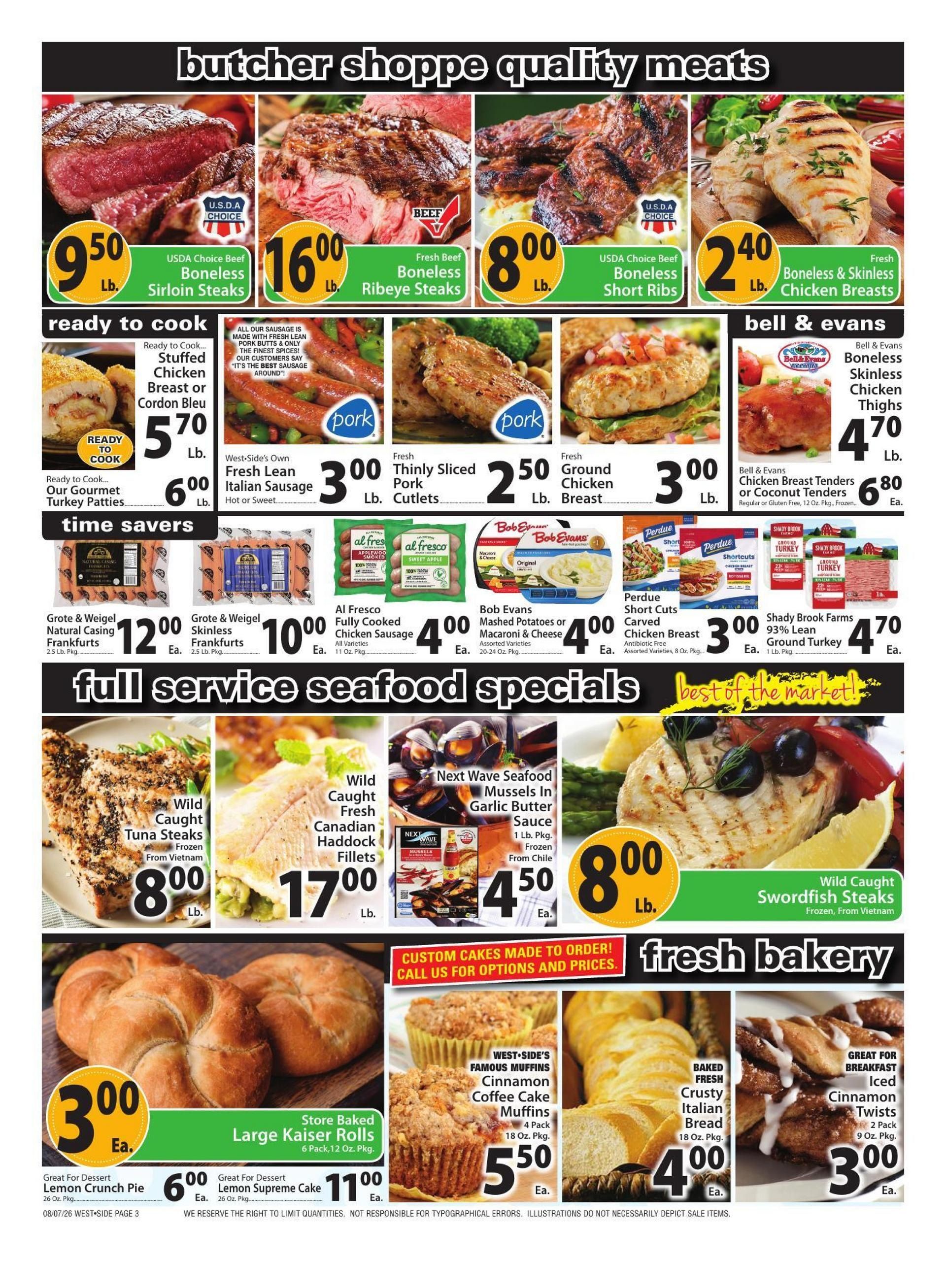 West Side Marketplace (Cromwell–Bethany Area, CT) Weekly Ad August 7 - 13, 2026