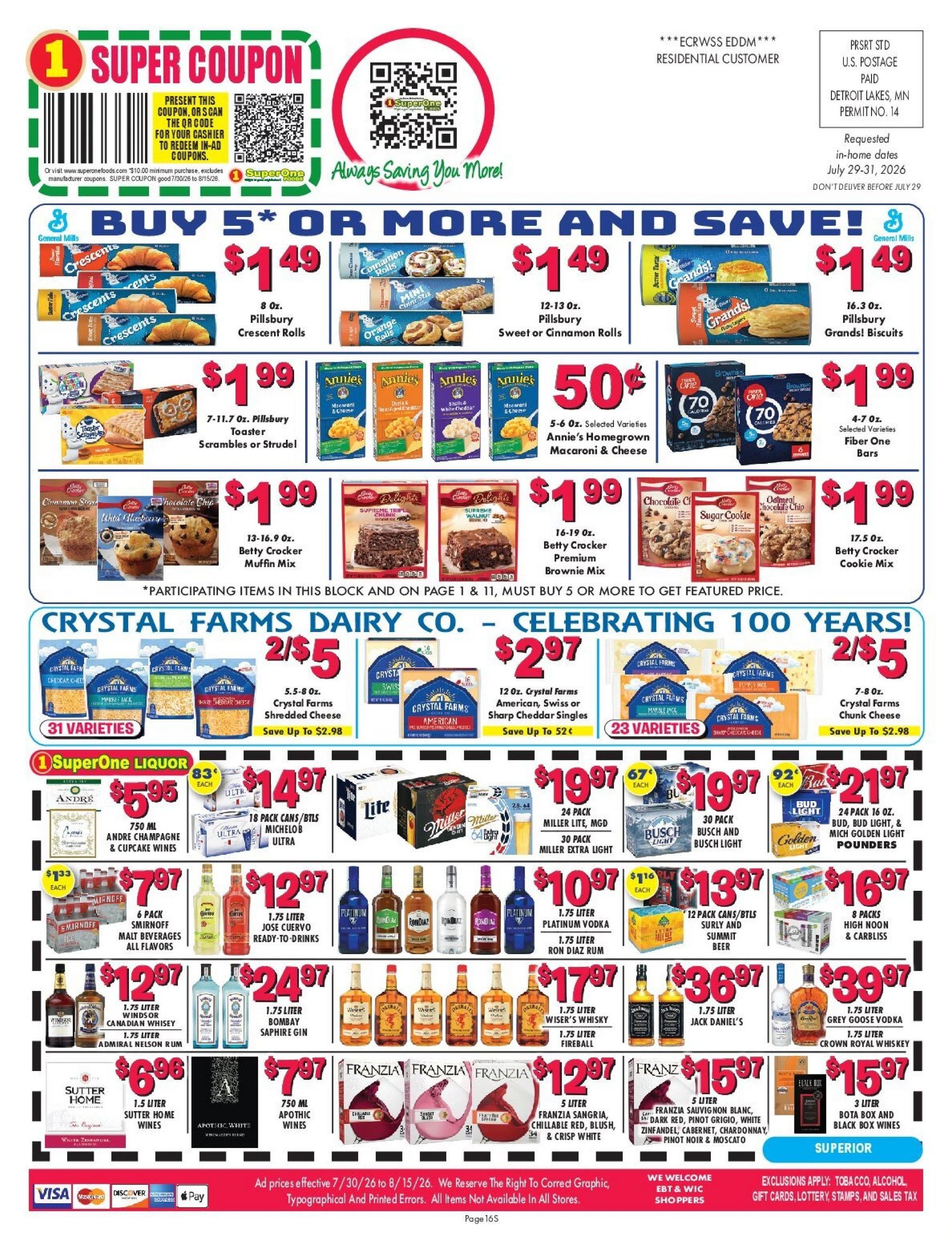 Super One Foods Weekly Ad July 30 - August 15, 2026