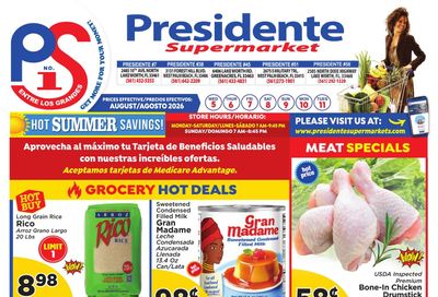 Presidente Supermarkets (Royal Palm Beach–Greenacres Area, FL) Weekly Ad August 5 - 11, 2026