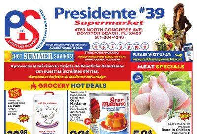 Presidente Supermarkets Weekly Ad August 5 - 11, 2026
