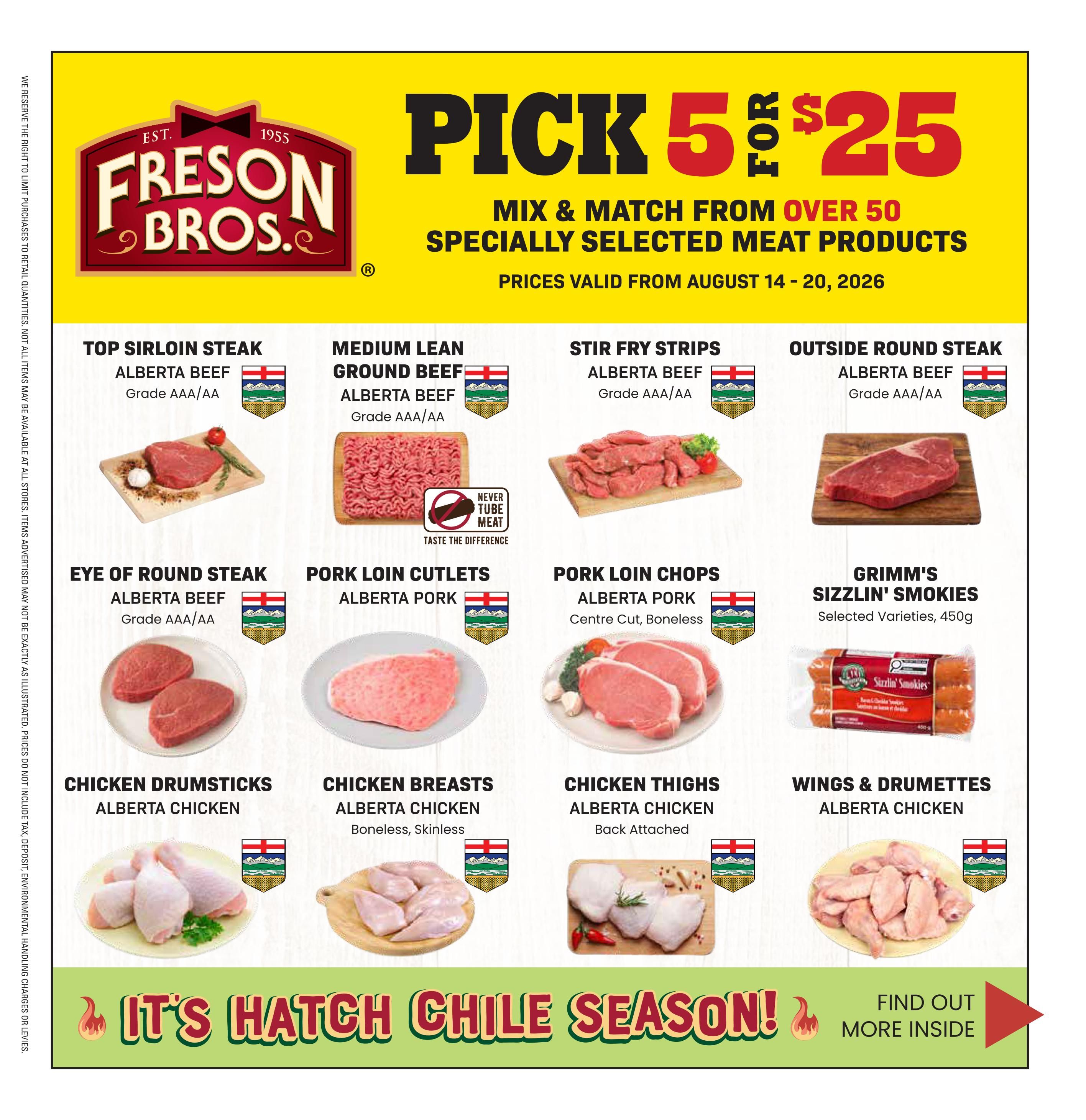 Freson Bros. Flyer August 14 to 20