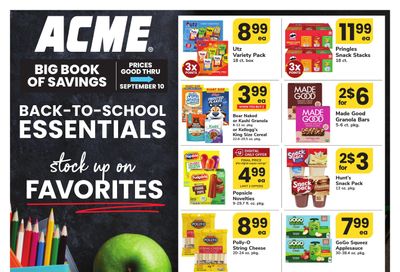 Acme Markets (Dover–Bethany Beach Area, DE) Big Book of Savings Weekly Ad August 7 - September 10, 2026