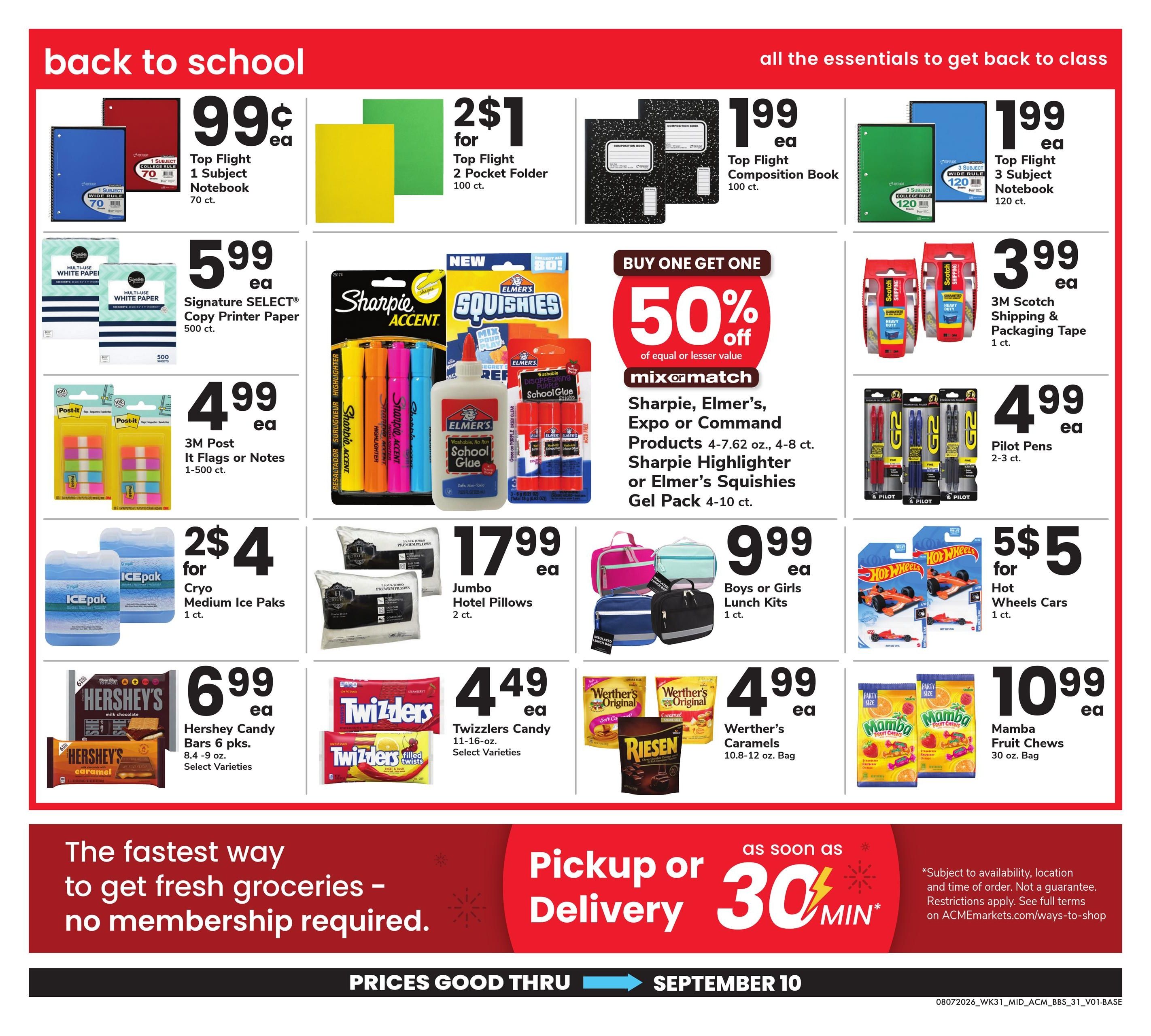 Acme Markets (Dover–Bethany Beach Area, DE) Big Book of Savings Weekly Ad August 7 - September 10, 2026