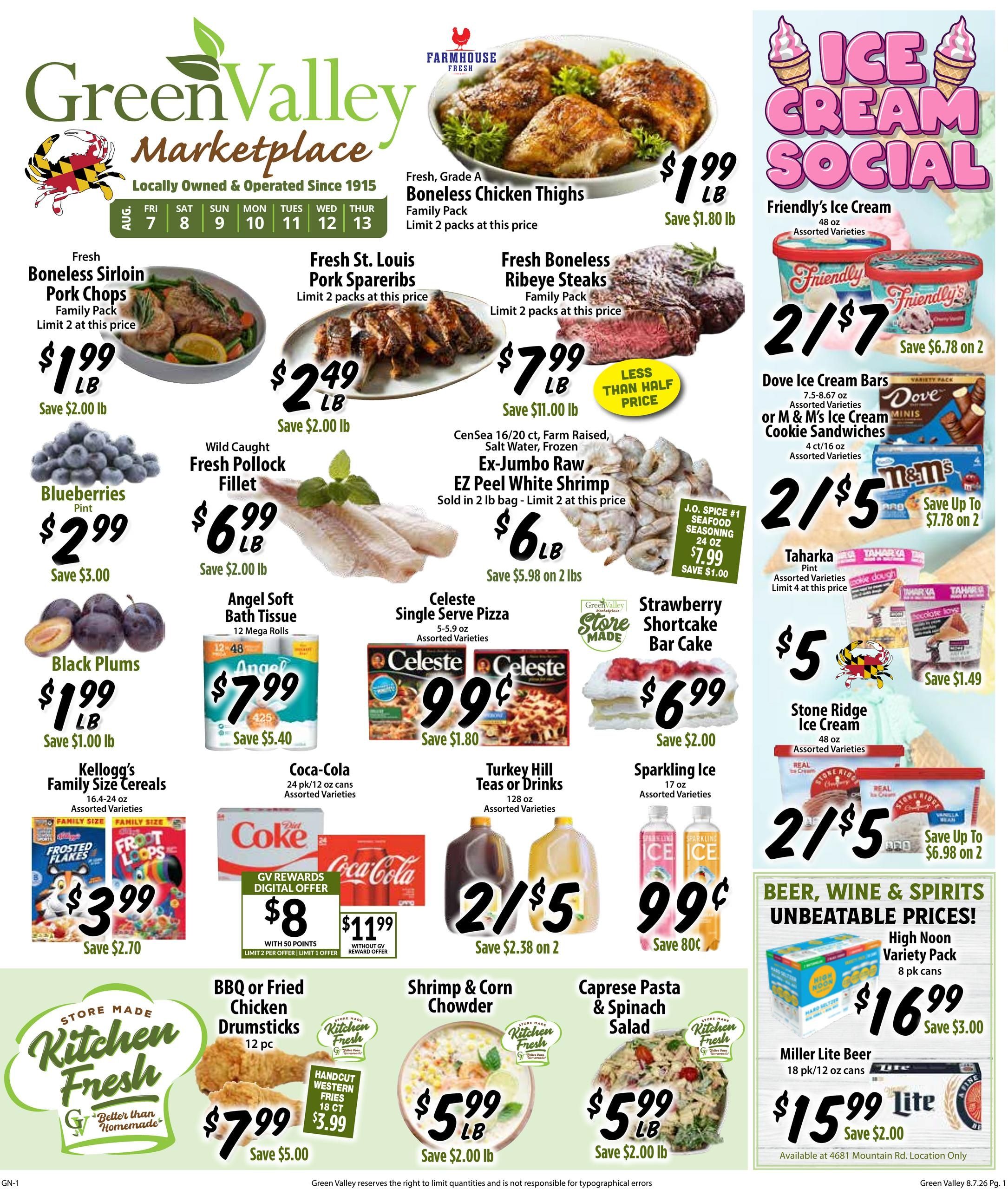 Green Valley Marketplace (Annapolis–Linthicum Heights Area, MD) Weekly Ad August 7 - 13, 2026