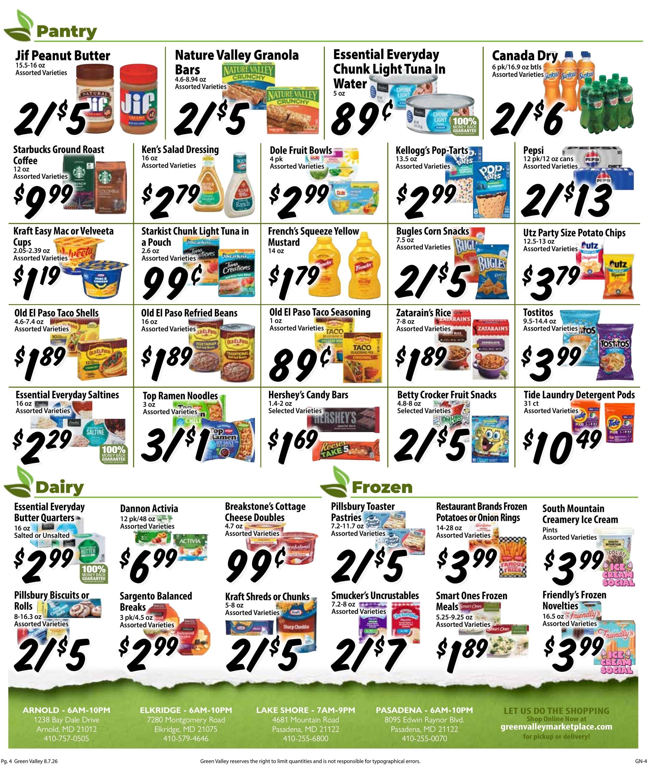 Green Valley Marketplace (Annapolis–Linthicum Heights Area, MD) Weekly Ad August 7 - 13, 2026