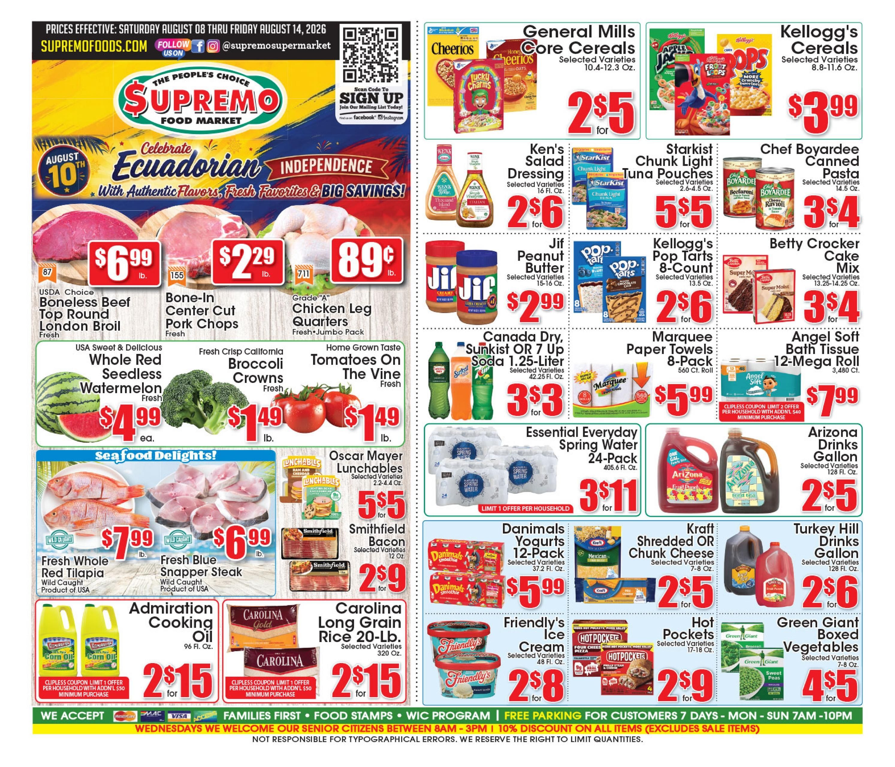 Supremo Foods Inc (NJ, NY, PA) Weekly Ad August 8 - 14, 2026
