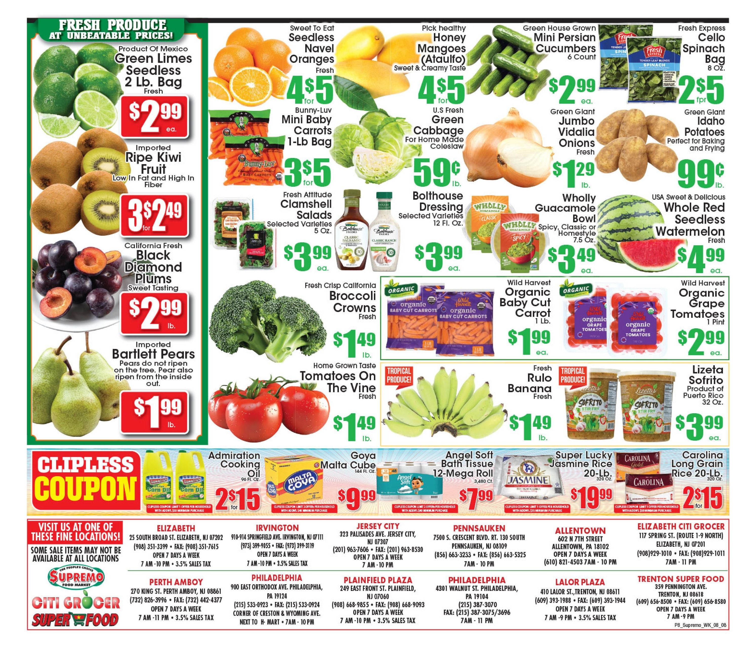Supremo Foods Inc (NJ, NY, PA) Weekly Ad August 8 - 14, 2026