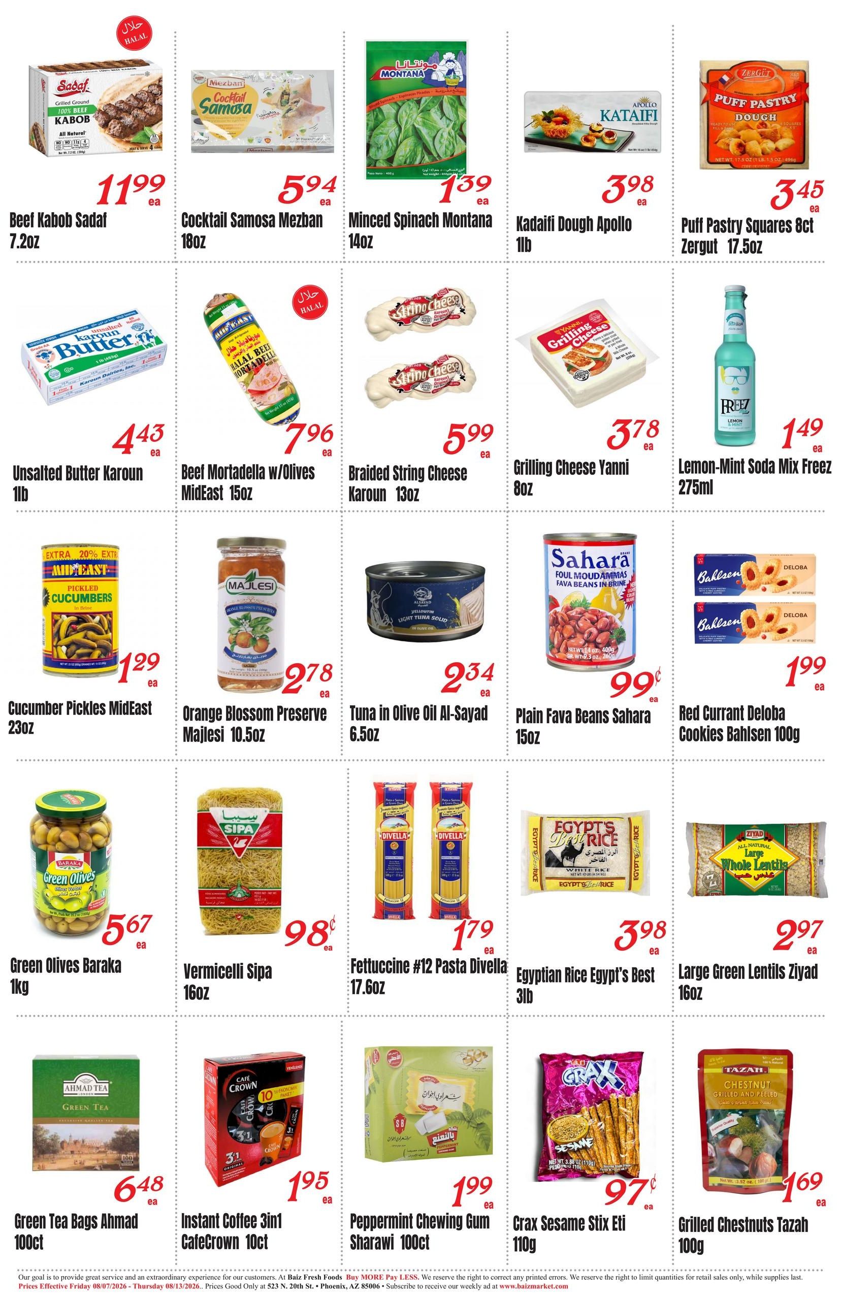 Baiz Market Weekly Ad August 7 - 13, 2026