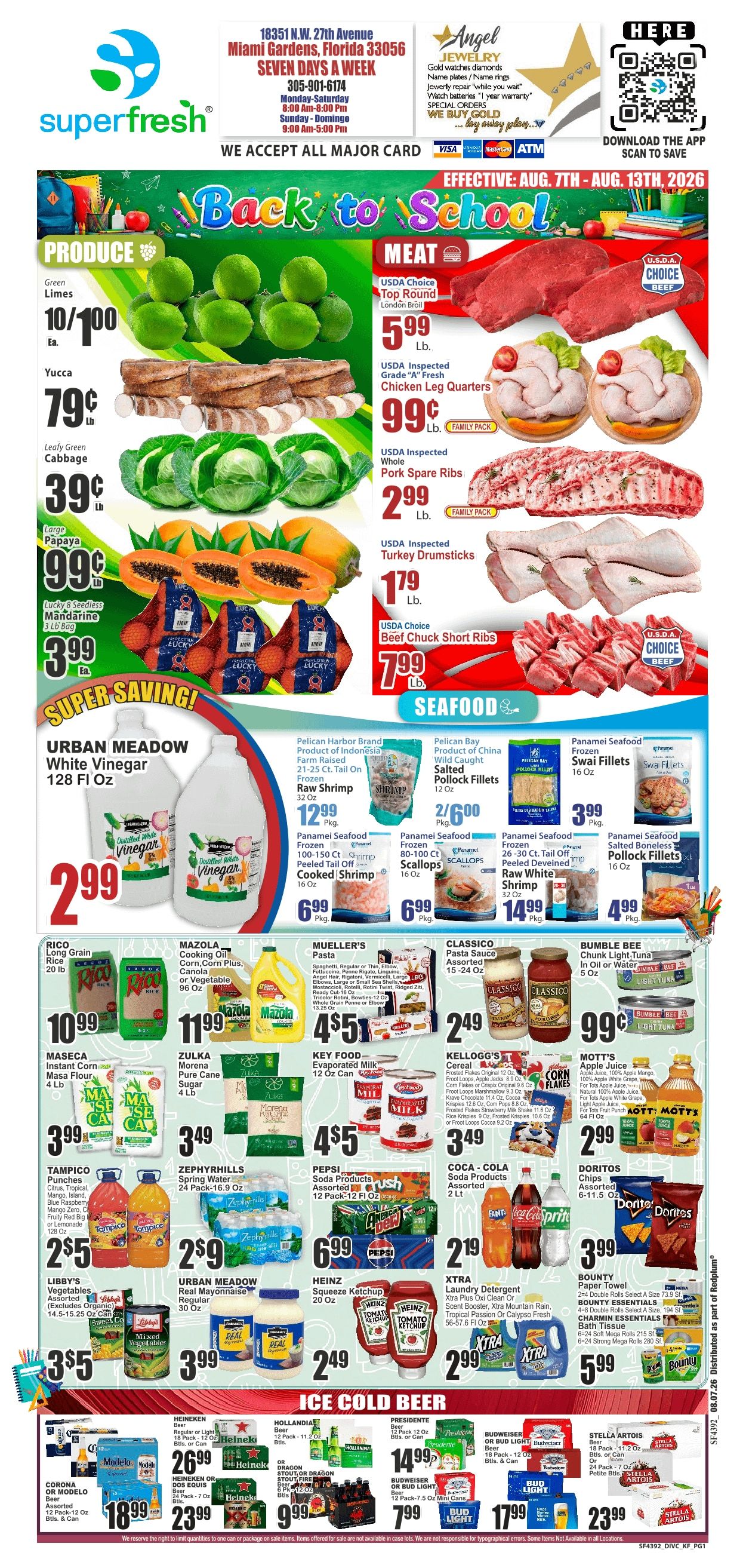SuperFresh Supermarkets (Miami Gardens, FL) SuperFresh Weekly Ad August 7 - 13, 2026