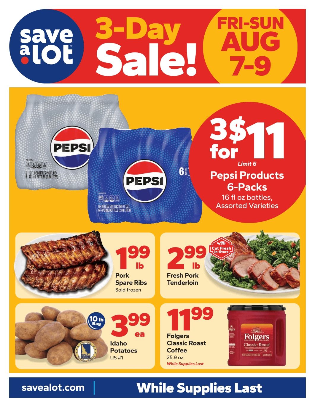 Save a Lot Food Stores (Murphy, NC) Special Promotion Weekly Ad August 7 - 9, 2026