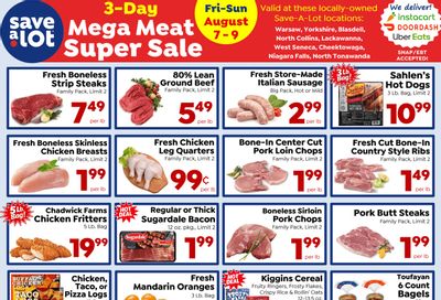 Save a Lot Food Stores (Blasdell and West Seneca, NY) Special Promotion Weekly Ad August 7 - 9, 2026