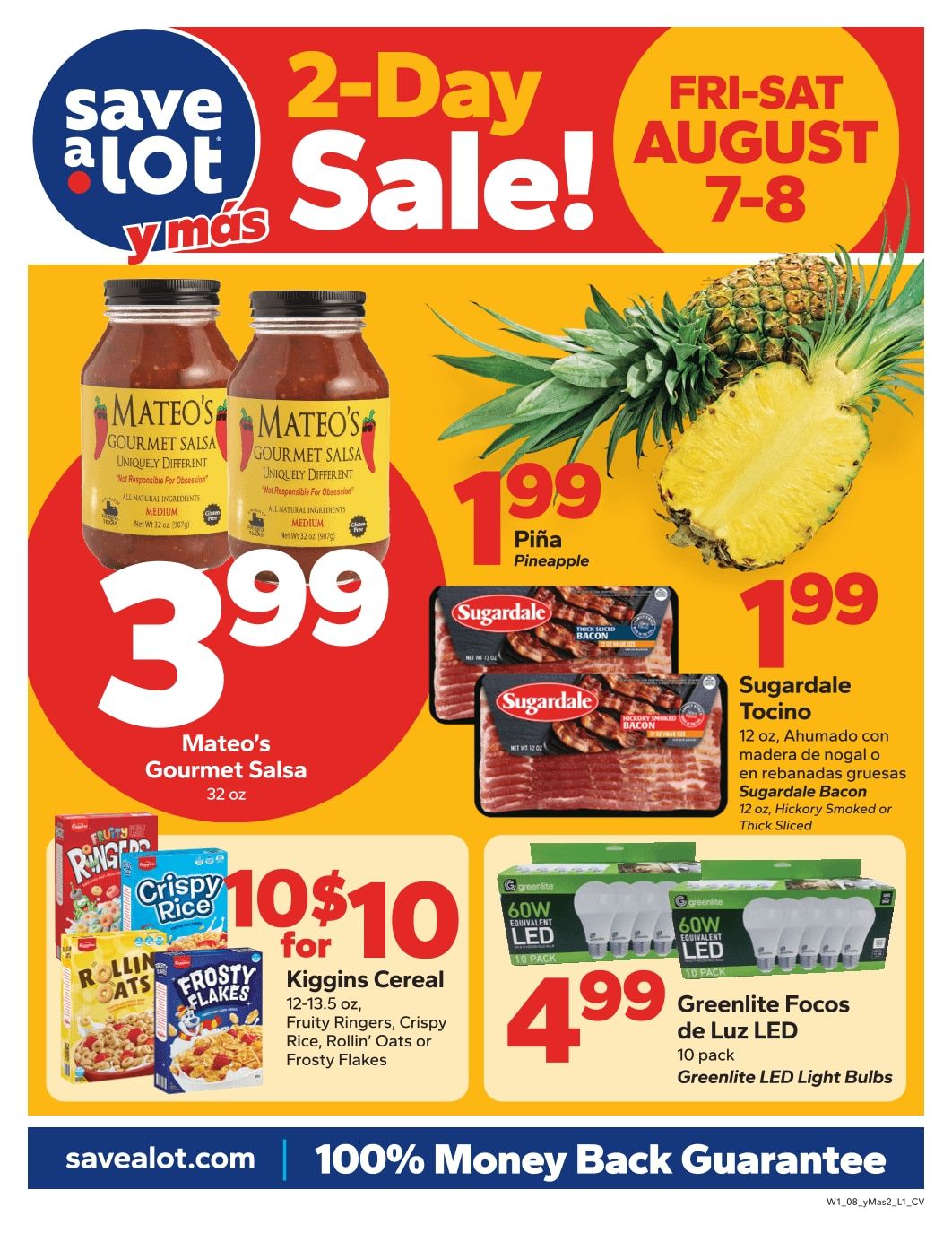 Save a Lot Food Stores (Overland and St. Louis, MO) Special Promotion Weekly Ad August 7 - 8, 2026