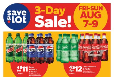 Save a Lot Food Stores (Evarts and other locations, KY) Special Promotion Weekly Ad August 7 - 9, 2026