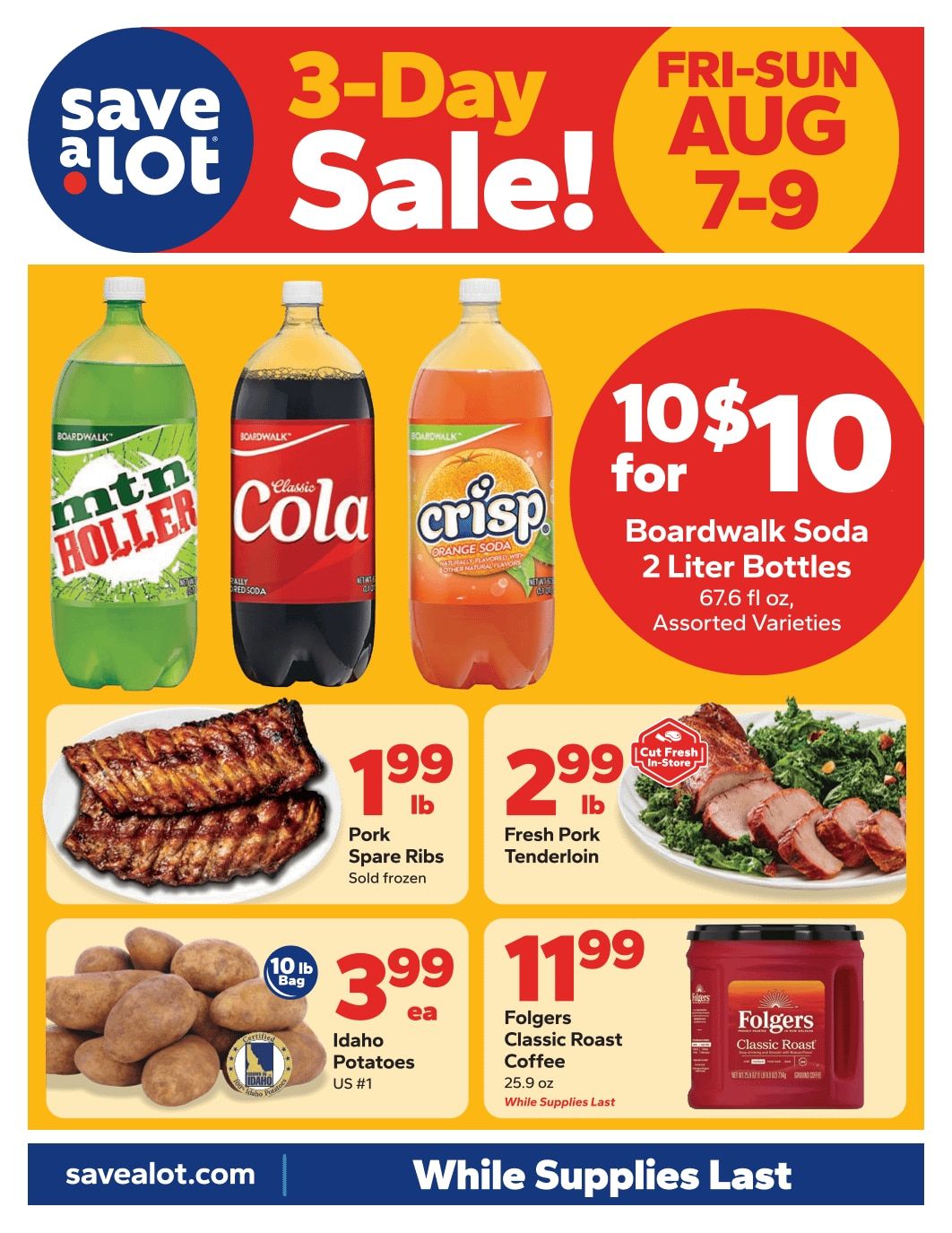 Save a Lot Food Stores (Hardinsburg, KY) Special Promotion Weekly Ad August 7 - 9, 2026