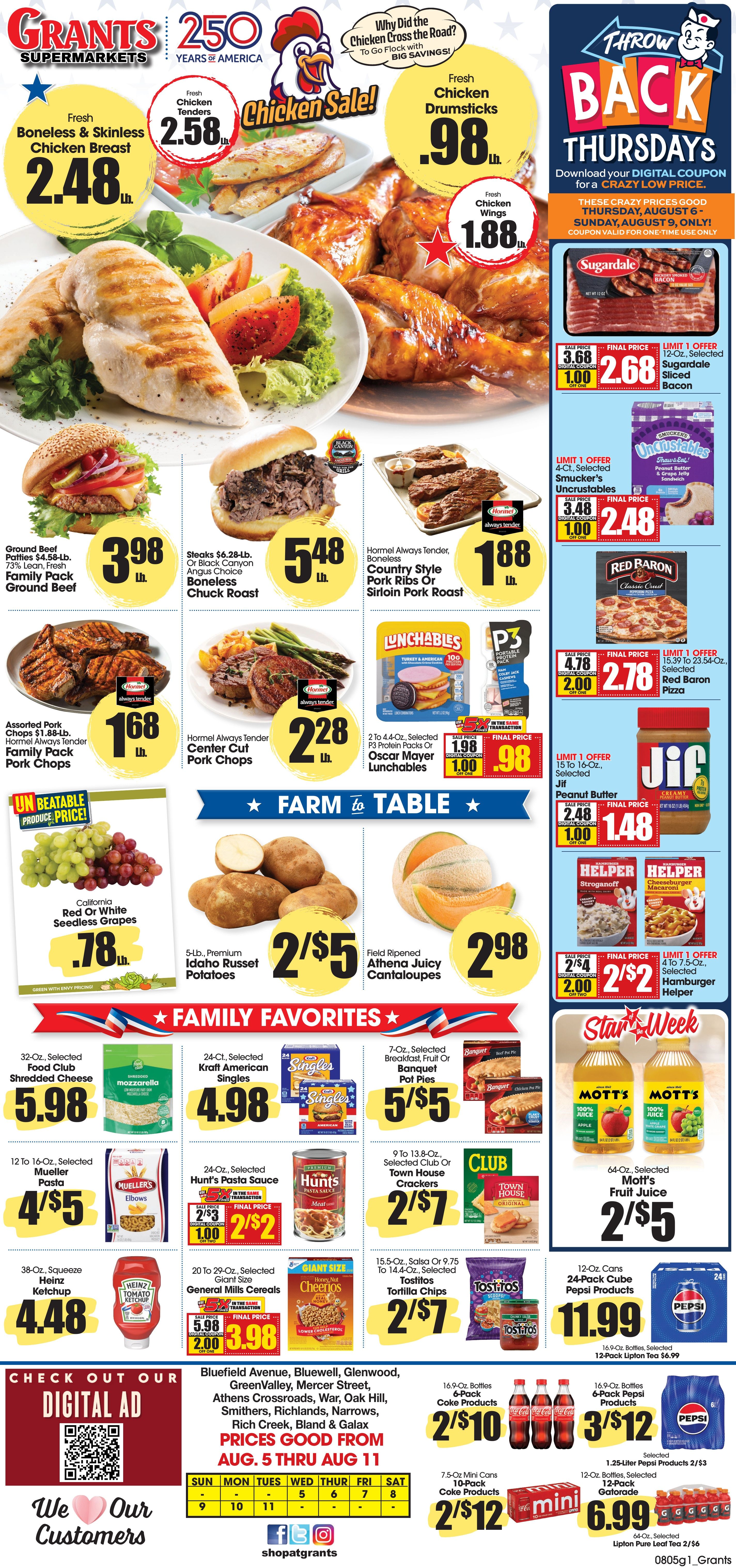 Grant's Supermarket Weekly Ad August 5 - 11, 2026