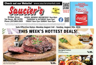 Saucier's Market Weekly Ad August 3 - 9, 2026