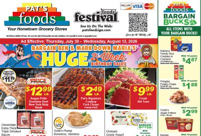 Pat's Foods Weekly Ad July 30 - August 12, 2026