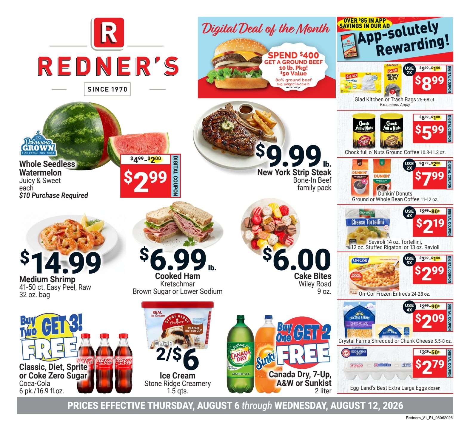 Redner's Markets (Schuylkill Haven, PA) Weekly Ad August 6 - 12, 2026