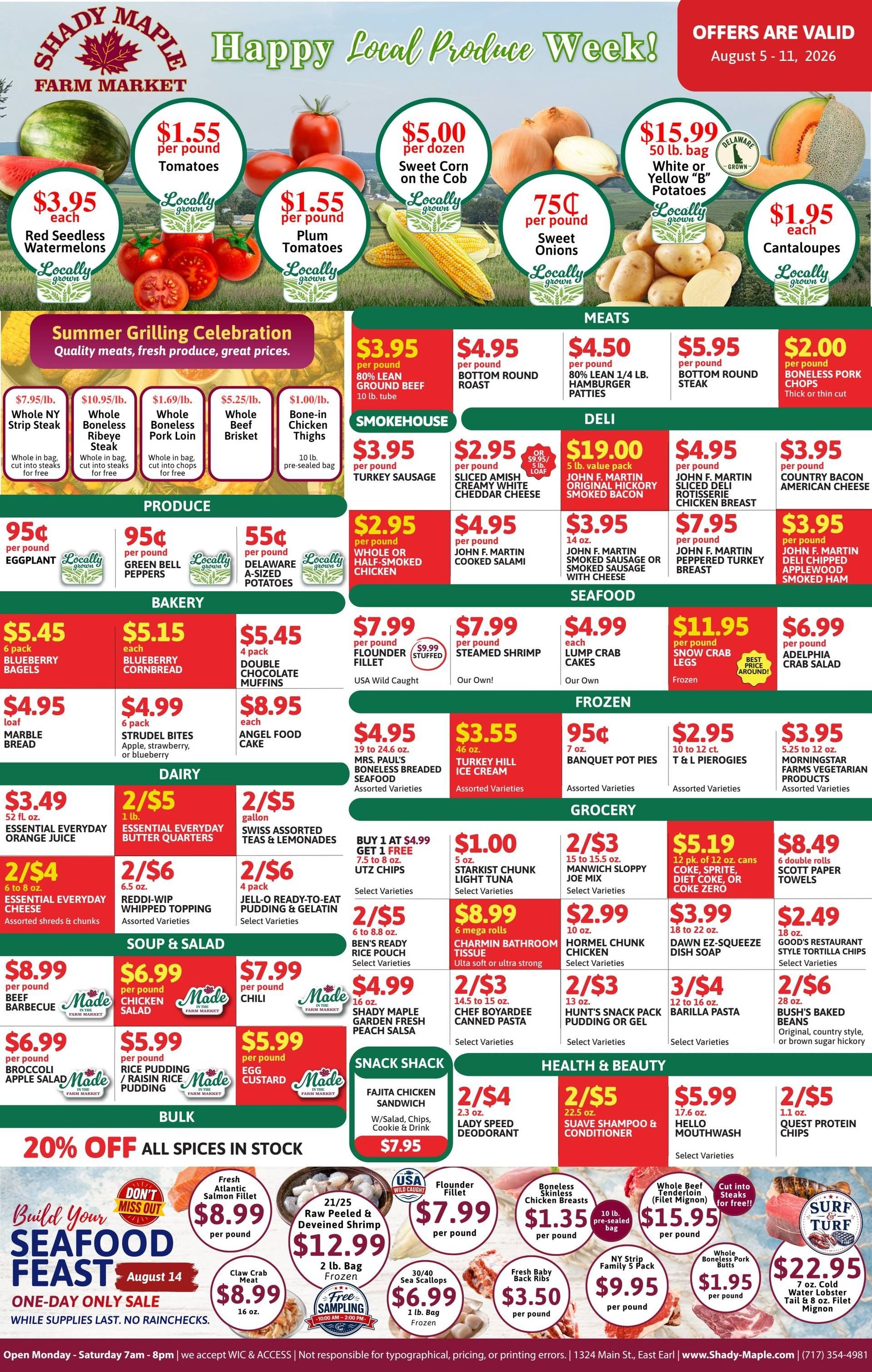 Shady Maple Weekly Ad August 5 - 11, 2026