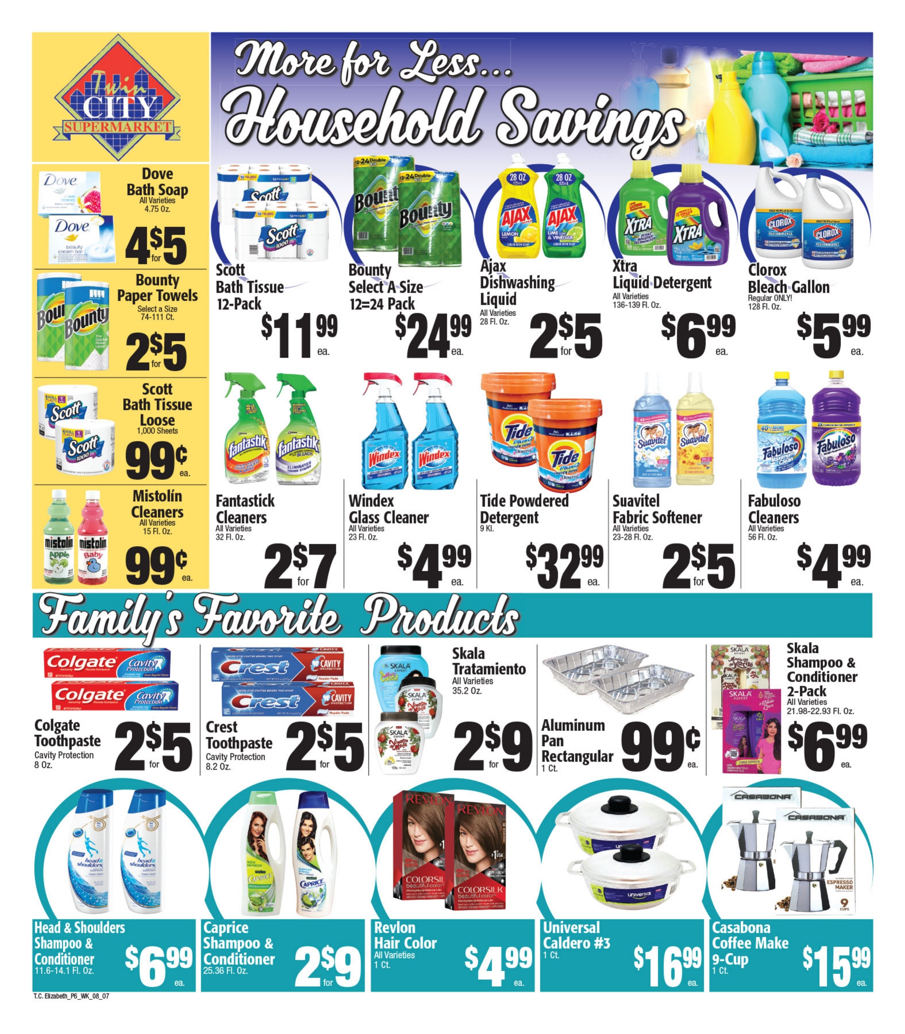 Twin City Supermarket (1016 Sherman Avenue, Elizabeth, NJ) Weekly Ad August 7 - 13, 2026