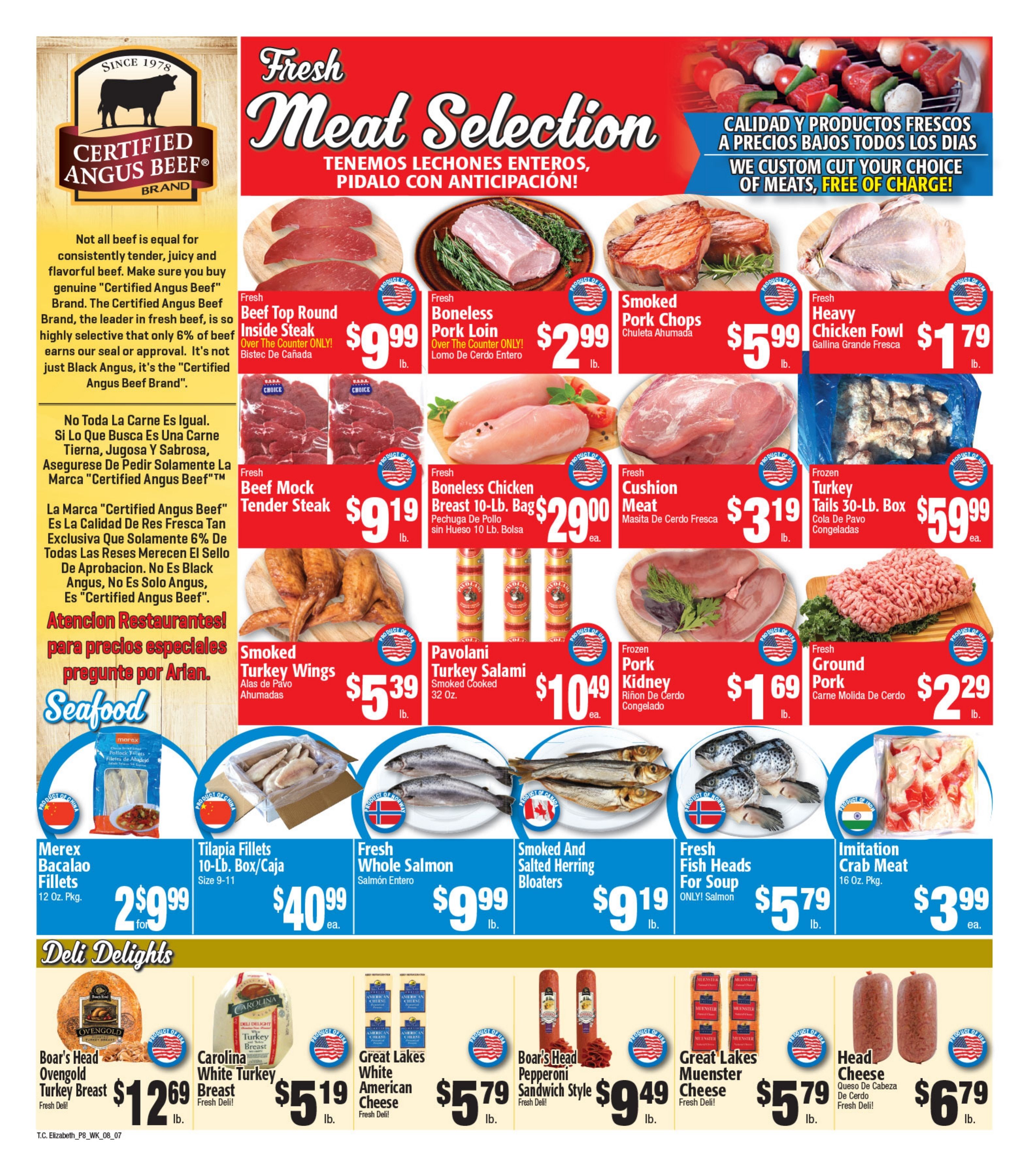 Twin City Supermarket (1016 Sherman Avenue, Elizabeth, NJ) Weekly Ad August 7 - 13, 2026
