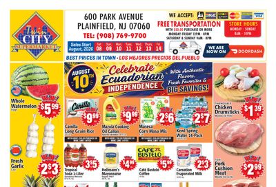 Twin City Supermarket (600 Park Avenue, Plainfield, NJ) Weekly Ad August 8 - 14, 2026
