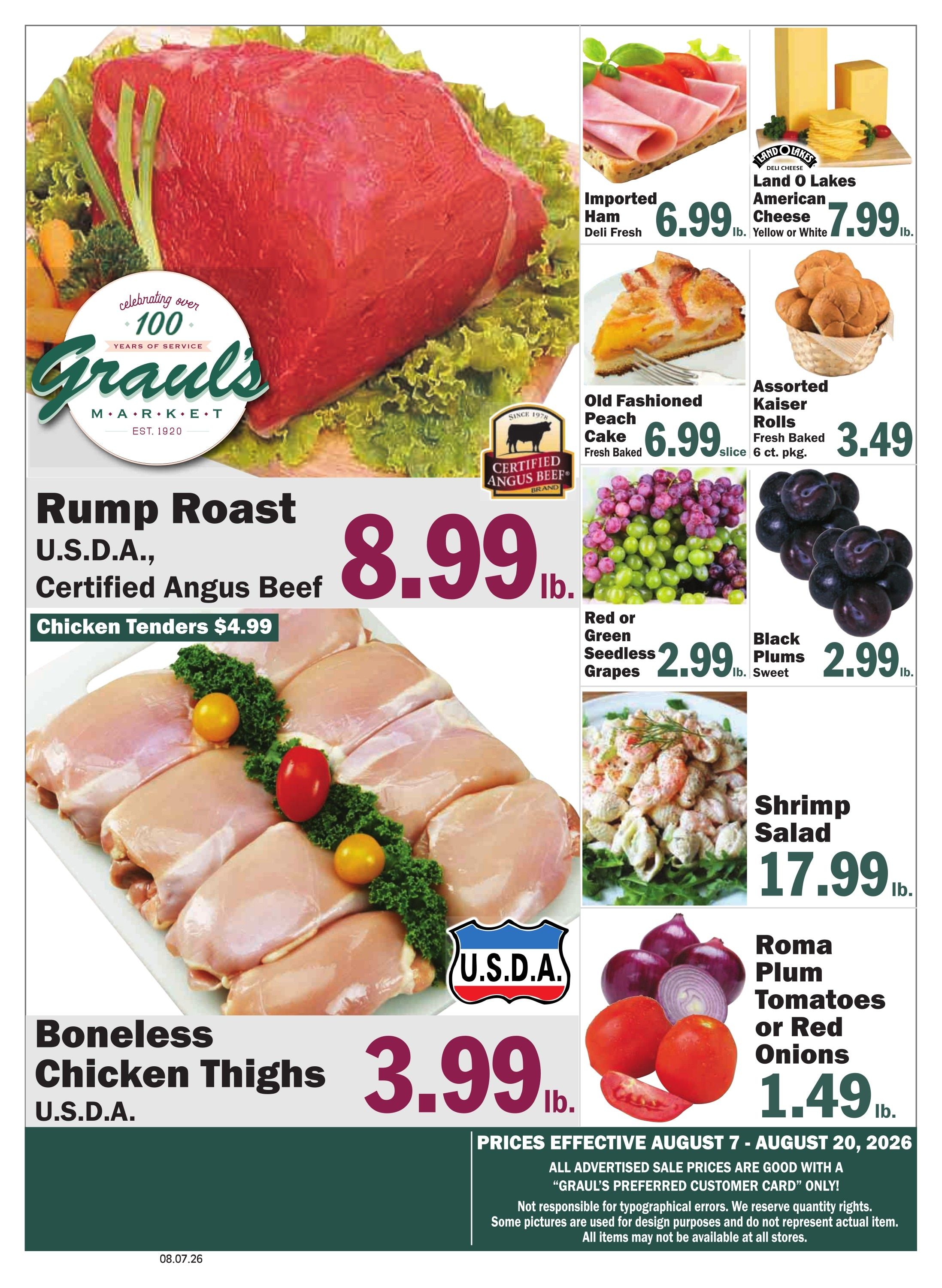 Graul's Market (Annapolis Area, MD) Weekly Ad August 7 - 20, 2026