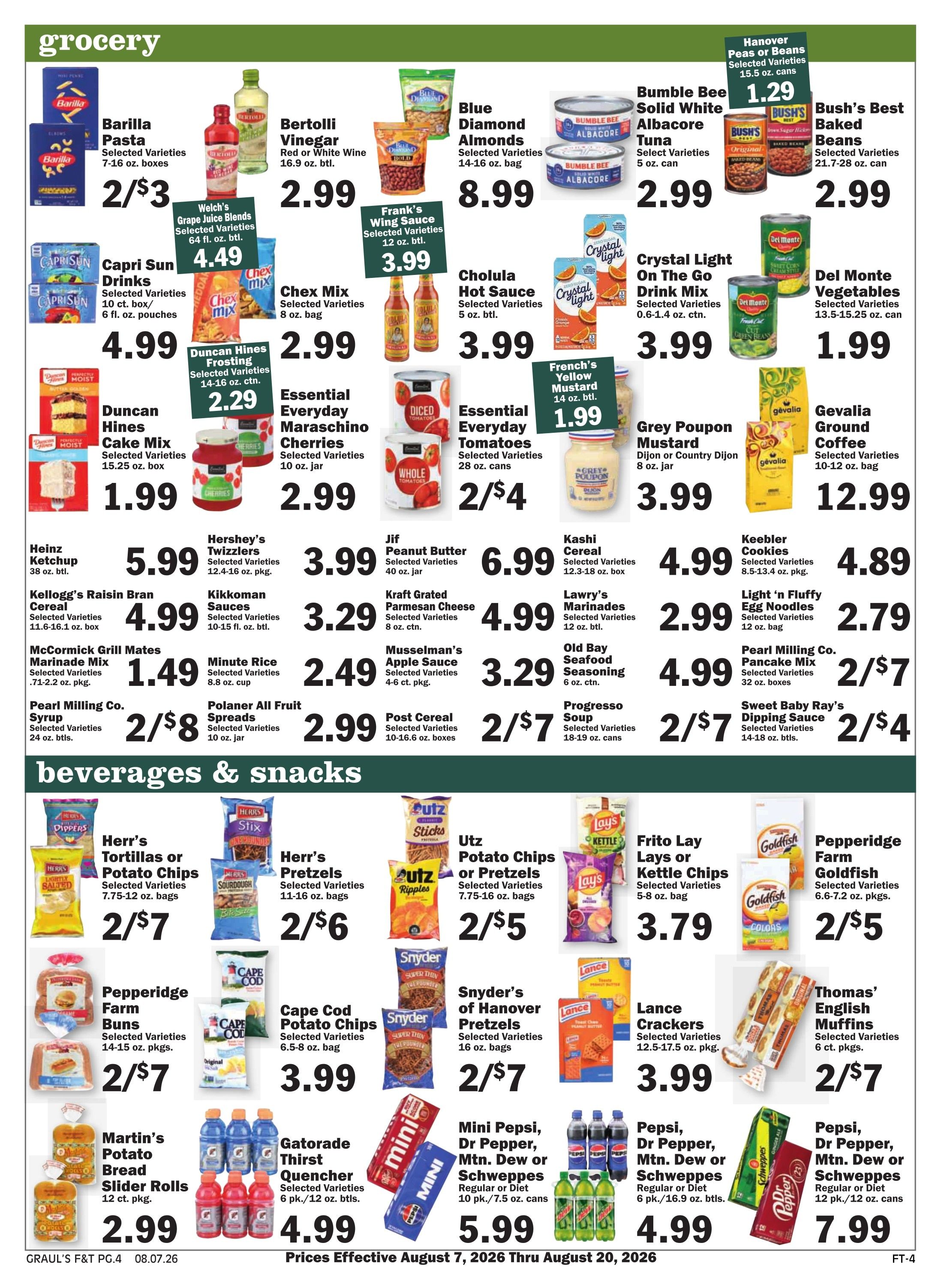 Graul's Market (Parkton, MD) Weekly Ad August 7 - 20, 2026