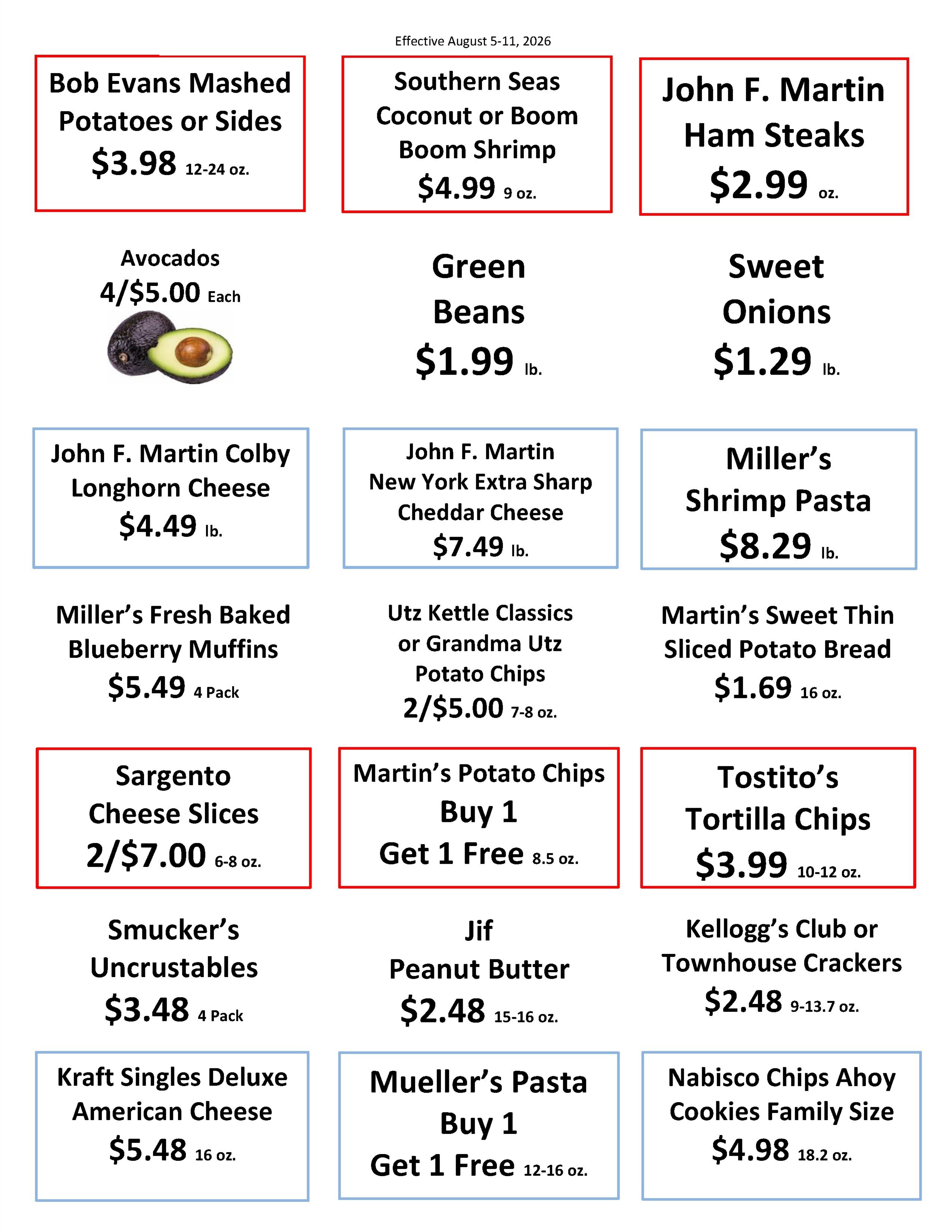 Miller's Food Market Weekly Ad August 5 - 11, 2026
