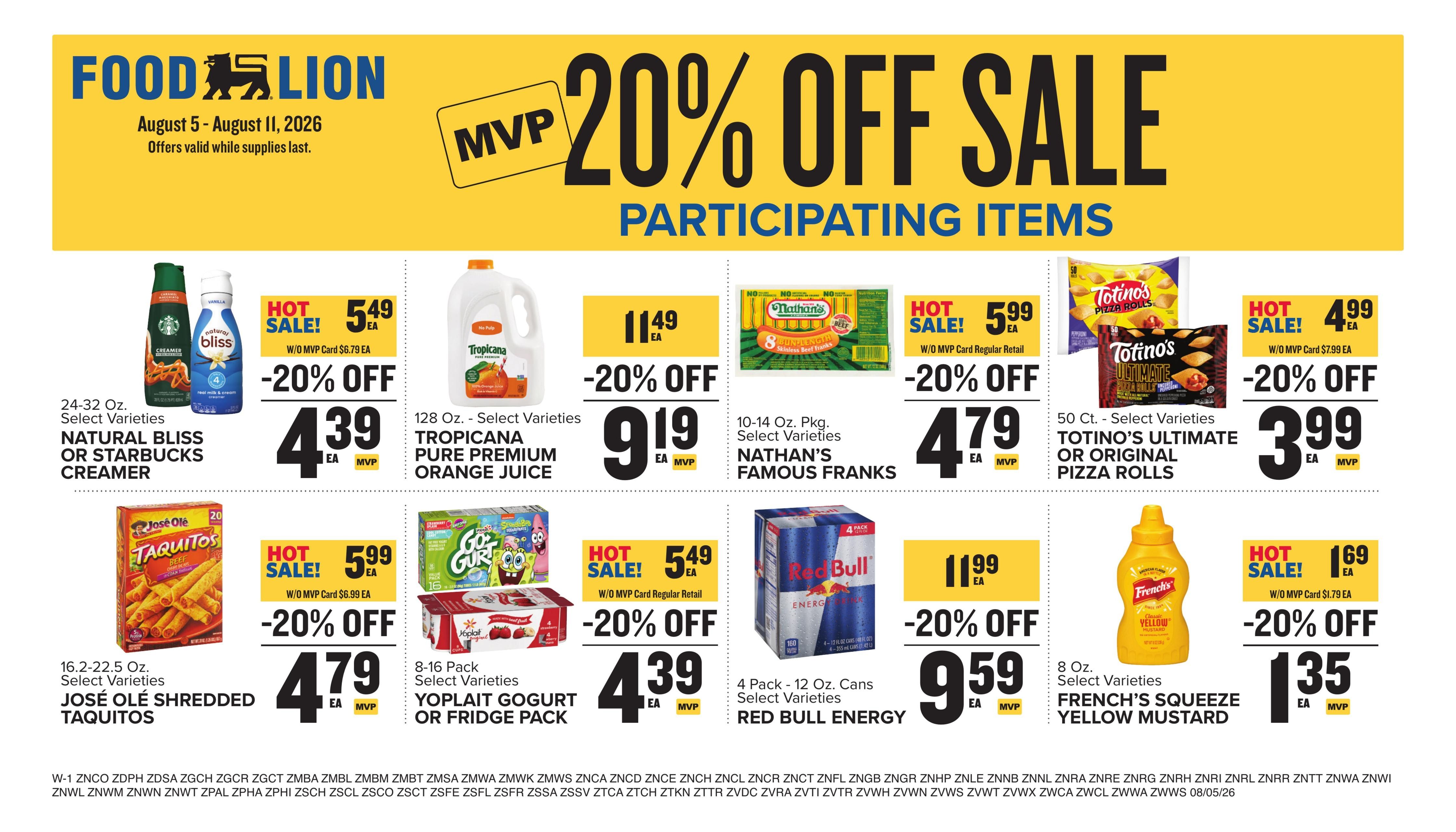 Food Lion (Goldvein Area, VA) Weekly Ad August 5 - 11, 2026